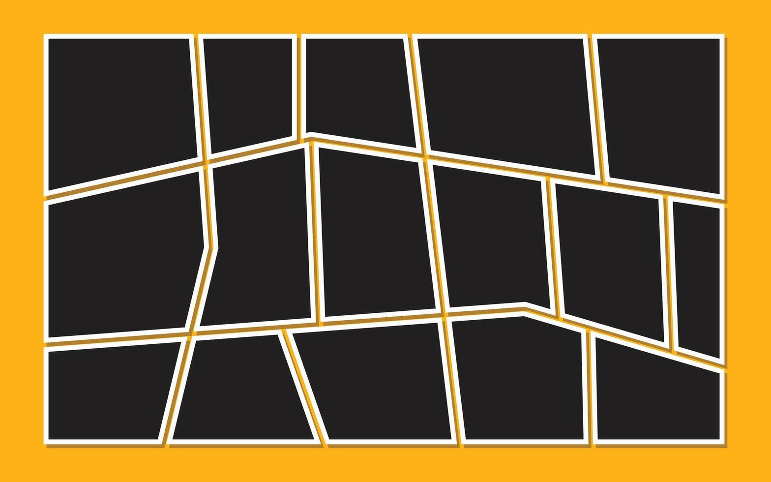 collage grid photo effect vector