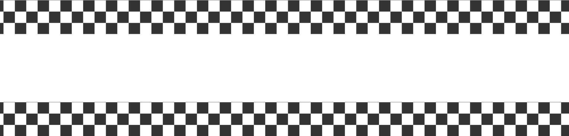 Vertical race flags background with copyspace Chess game, sport car, motocross or rally sport car competition banner. Black and white squares pattern. Checkered textures. vector
