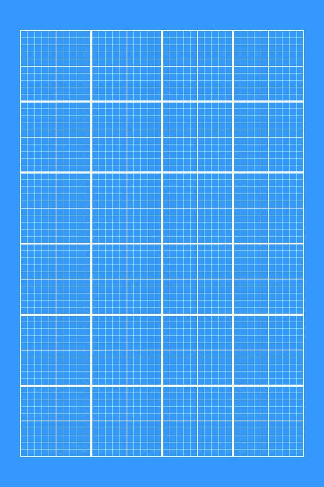 Blueprint grid background. Checkered blank template for cutting mat, office work, mechanics scheme, drawing, drafting, plotting, engineering or architecting measuring. vector