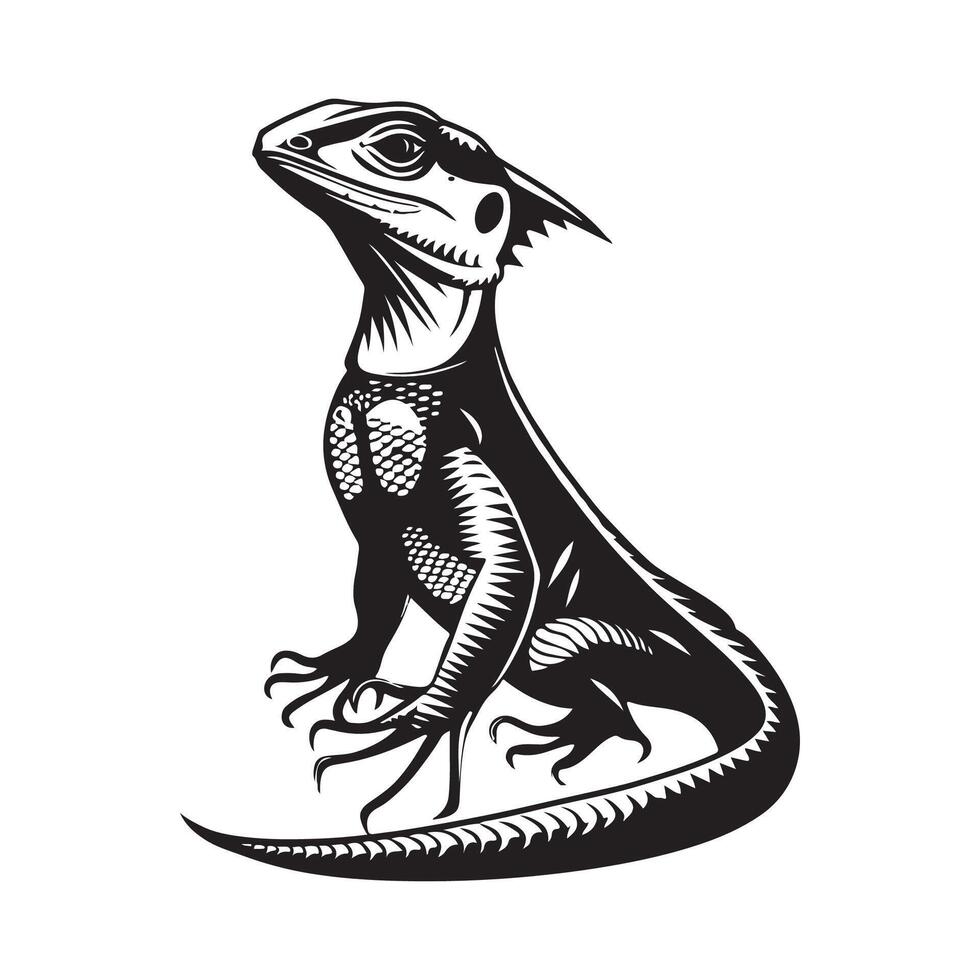 Lizard drawing Stock design. Illustration of a Lizard isolated on white vector
