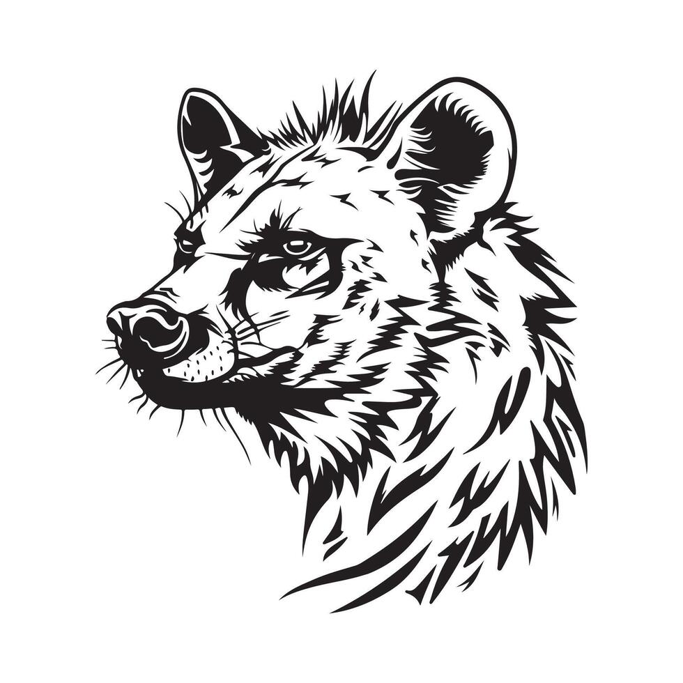 Hyena Head Illustration Stock design isolated on white background vector