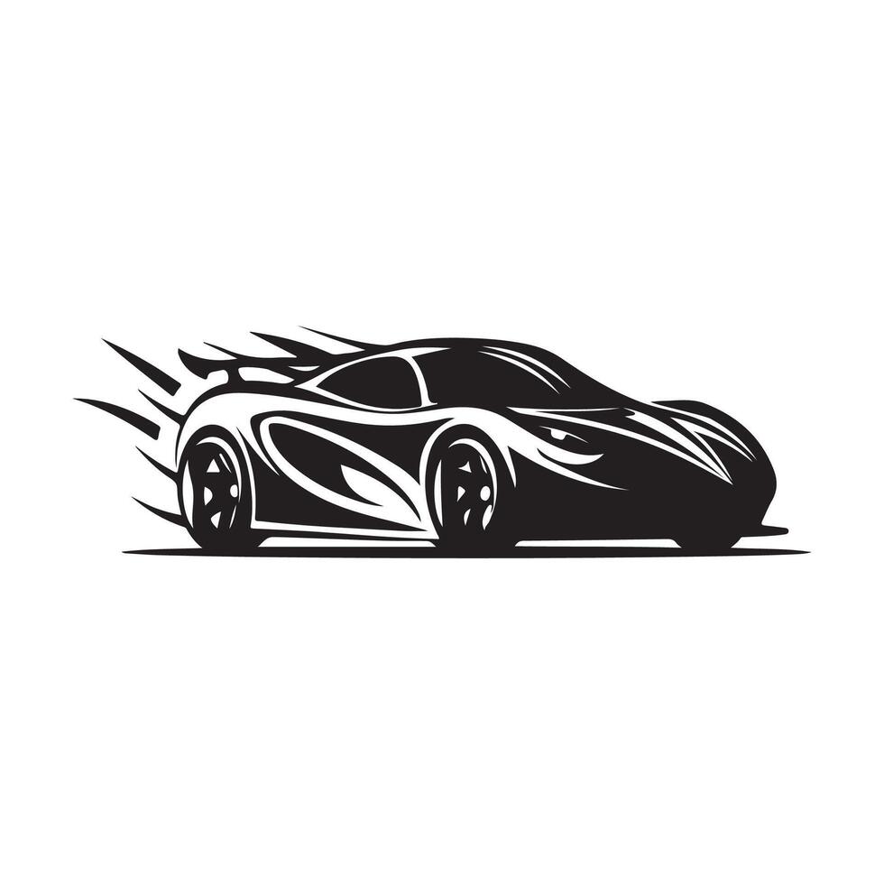 Race silhouette logo image. Race Car Logo Stock Illustrations vector