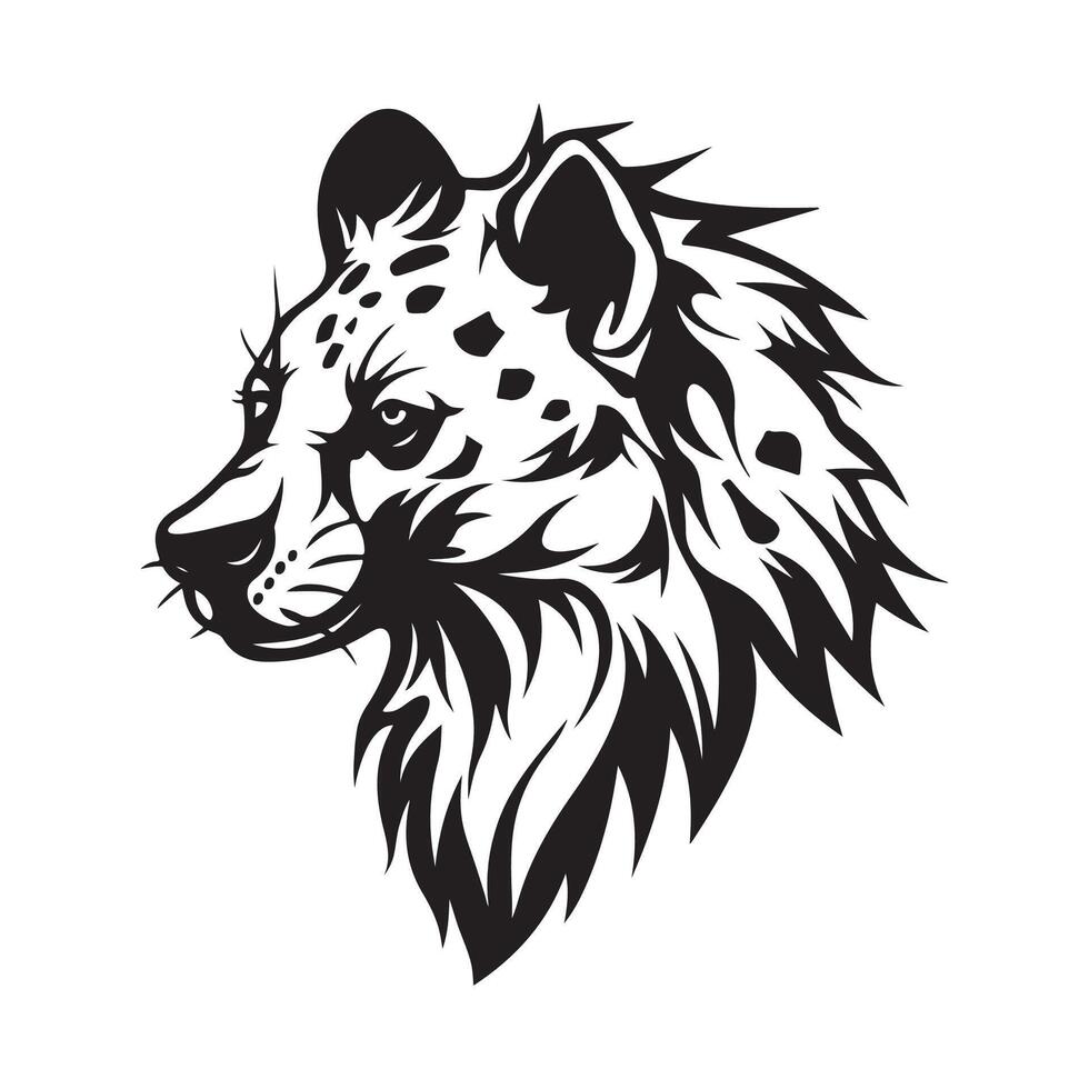Hyena Head Illustration Stock design isolated on white background vector