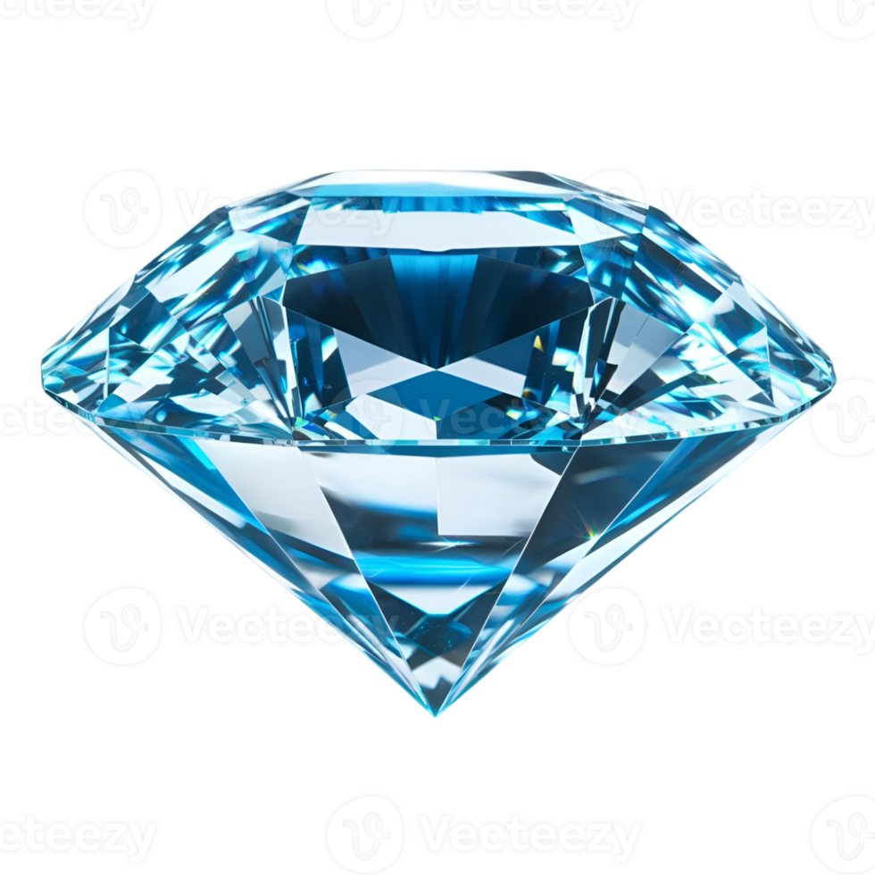 blue shiny clear diamond png