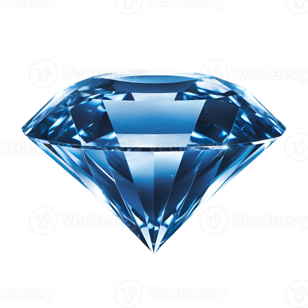 blue shiny clear diamond png