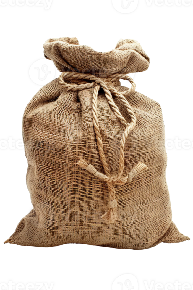 Sack alone against transparent backdrop png