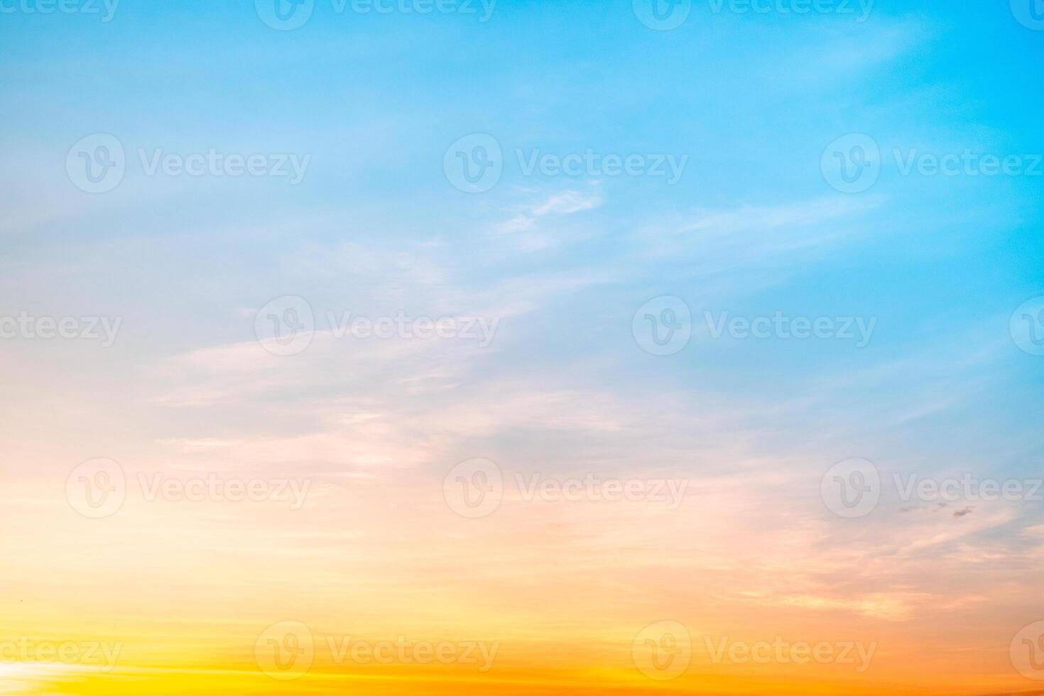 Beautiful , luxury soft gradient orange gold clouds and sunlight on the blue sky perfect for the background, take in everning,Twilight, Large size, high definition landscape photo
