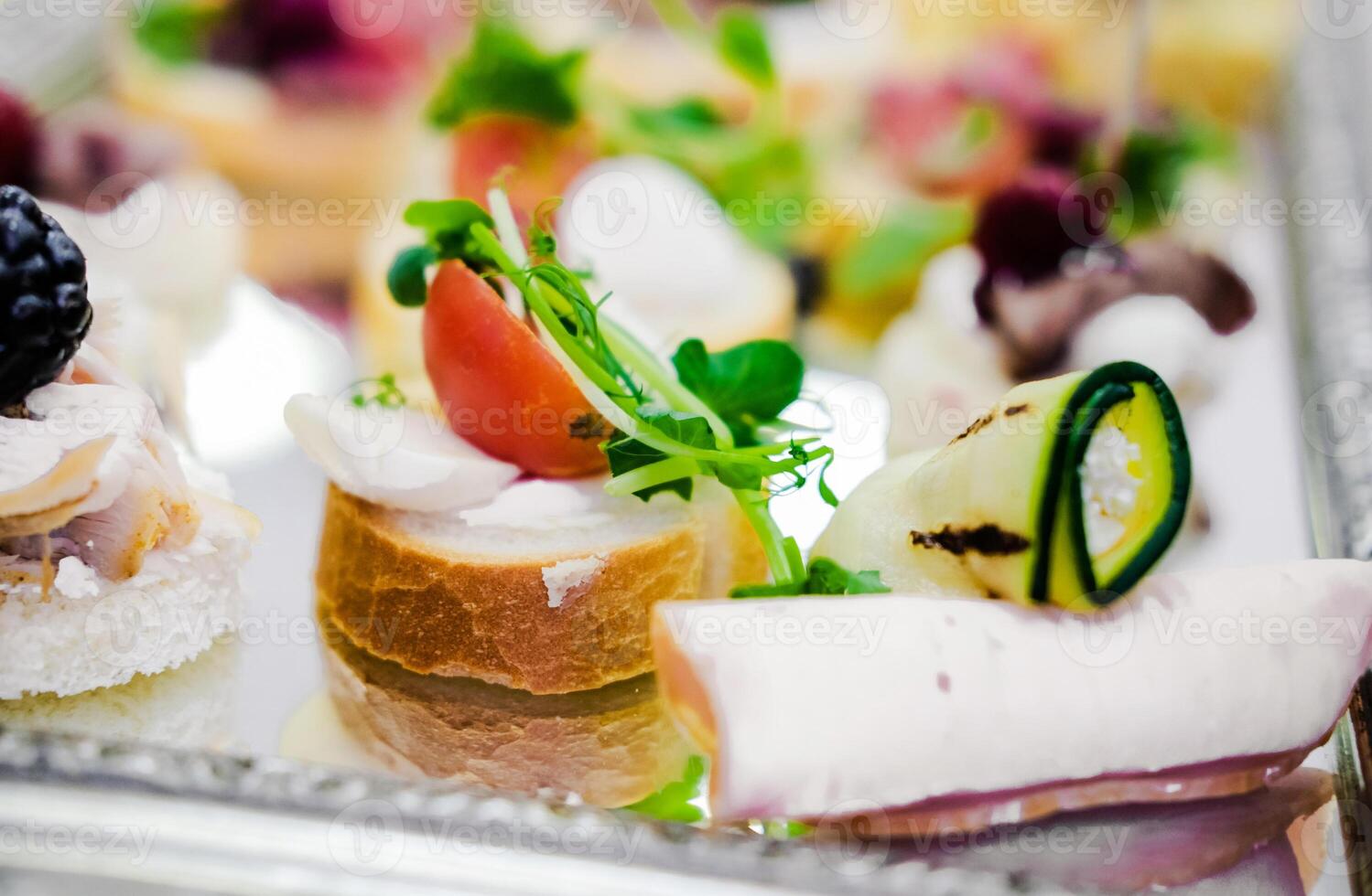 Variety of Canapes on Tray photo