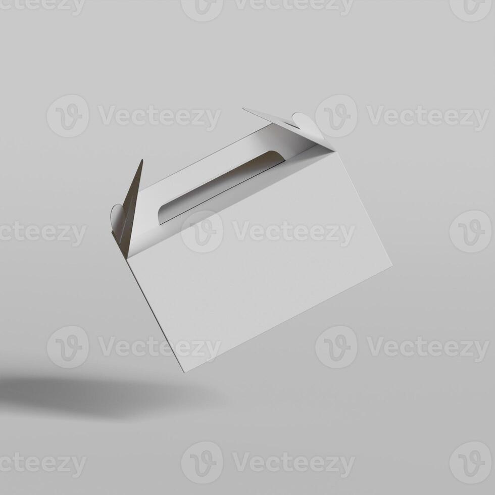 Cardboard boxes on gray background 3D illustration photo