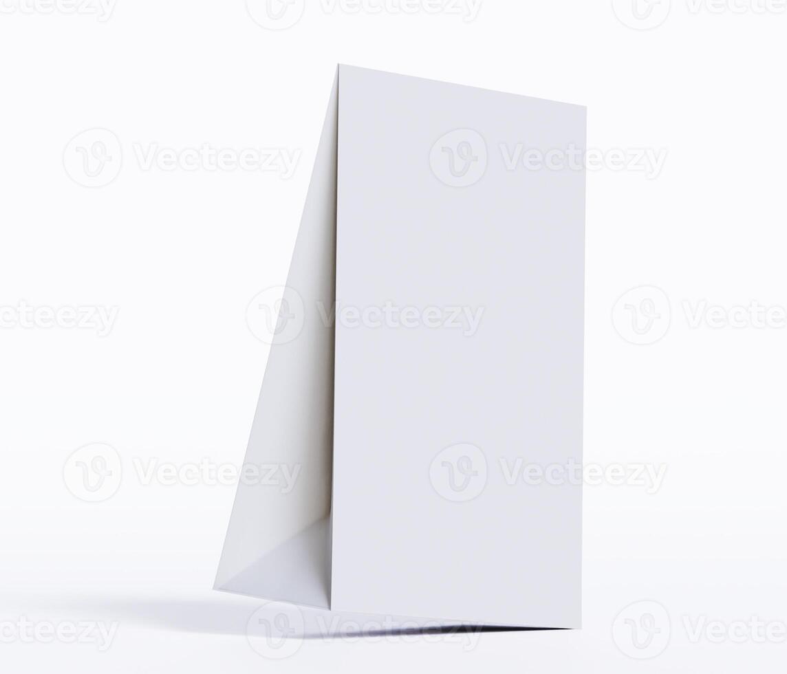 Kraft paper food bag packaging mock-up white color 3D Rendering ISOLATED on white background photo