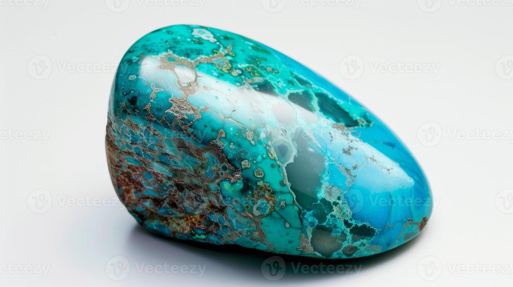 Polished Chrysocolla Gemstone CloseUp for Jewelry Design, Mineral Collectors, and Natural Stone Enthusiasts photo