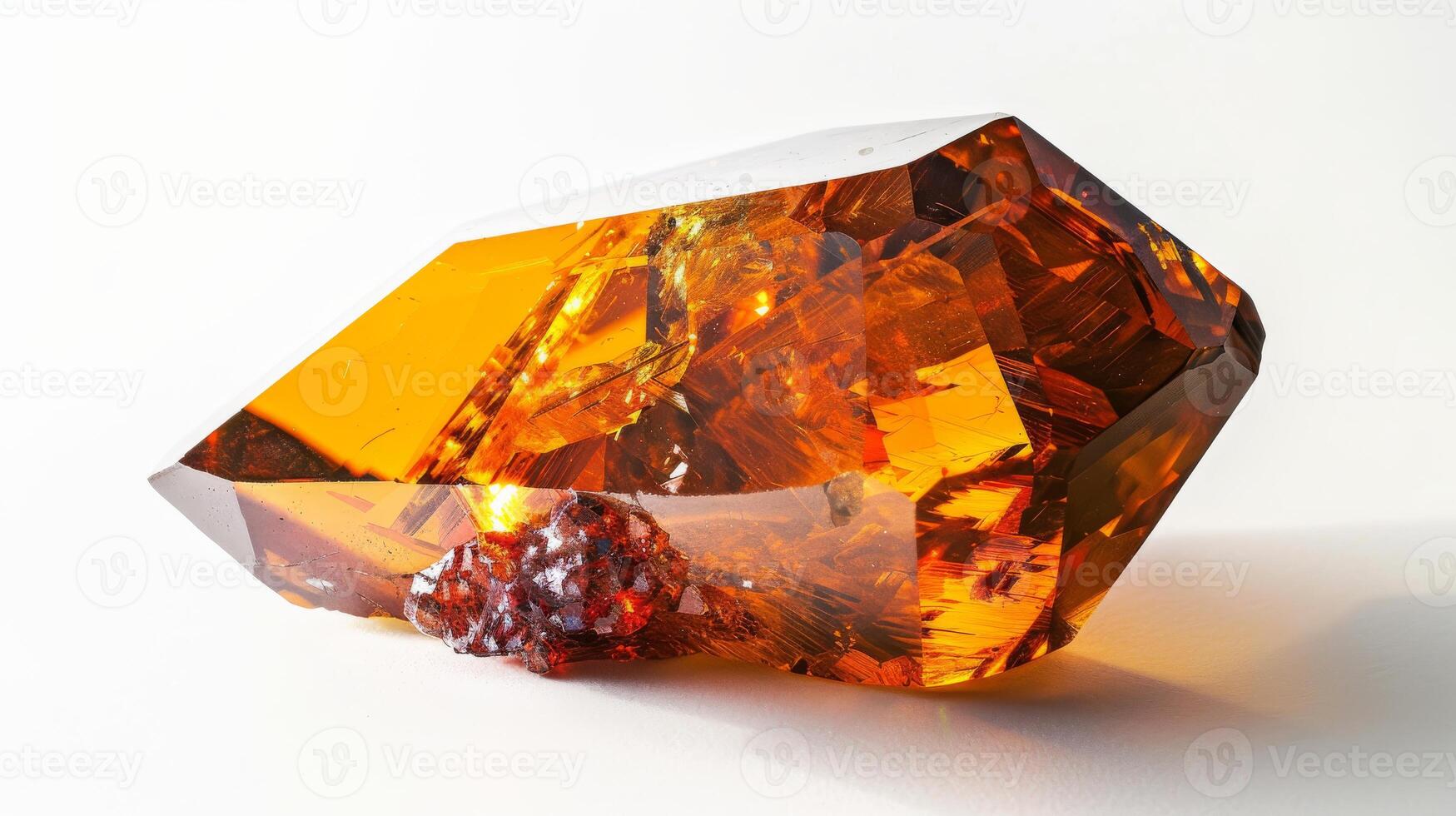 Close Up of a Single Polished Sphalerite Gemstone with Reflective Surfaces, Ideal for Geological Study and Gemstone Collection photo