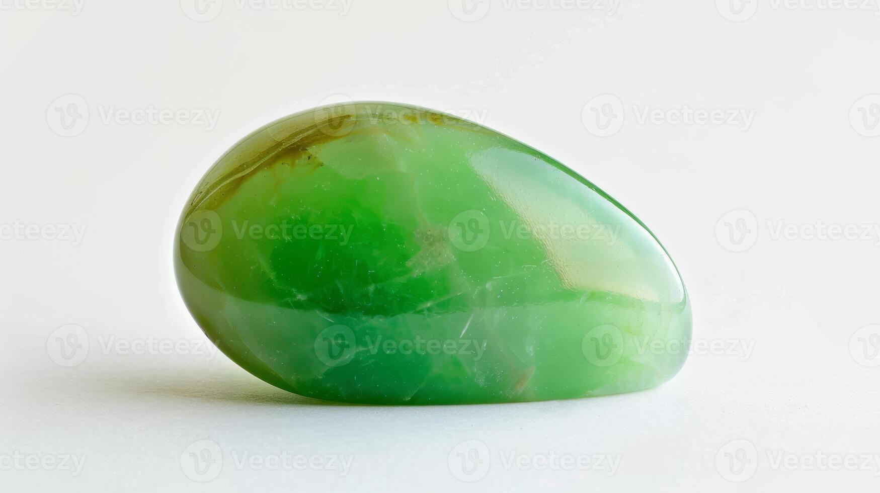 CloseUp of Polished Chrysoprase Gemstone on White Background for Jewelry Design and Decoration photo