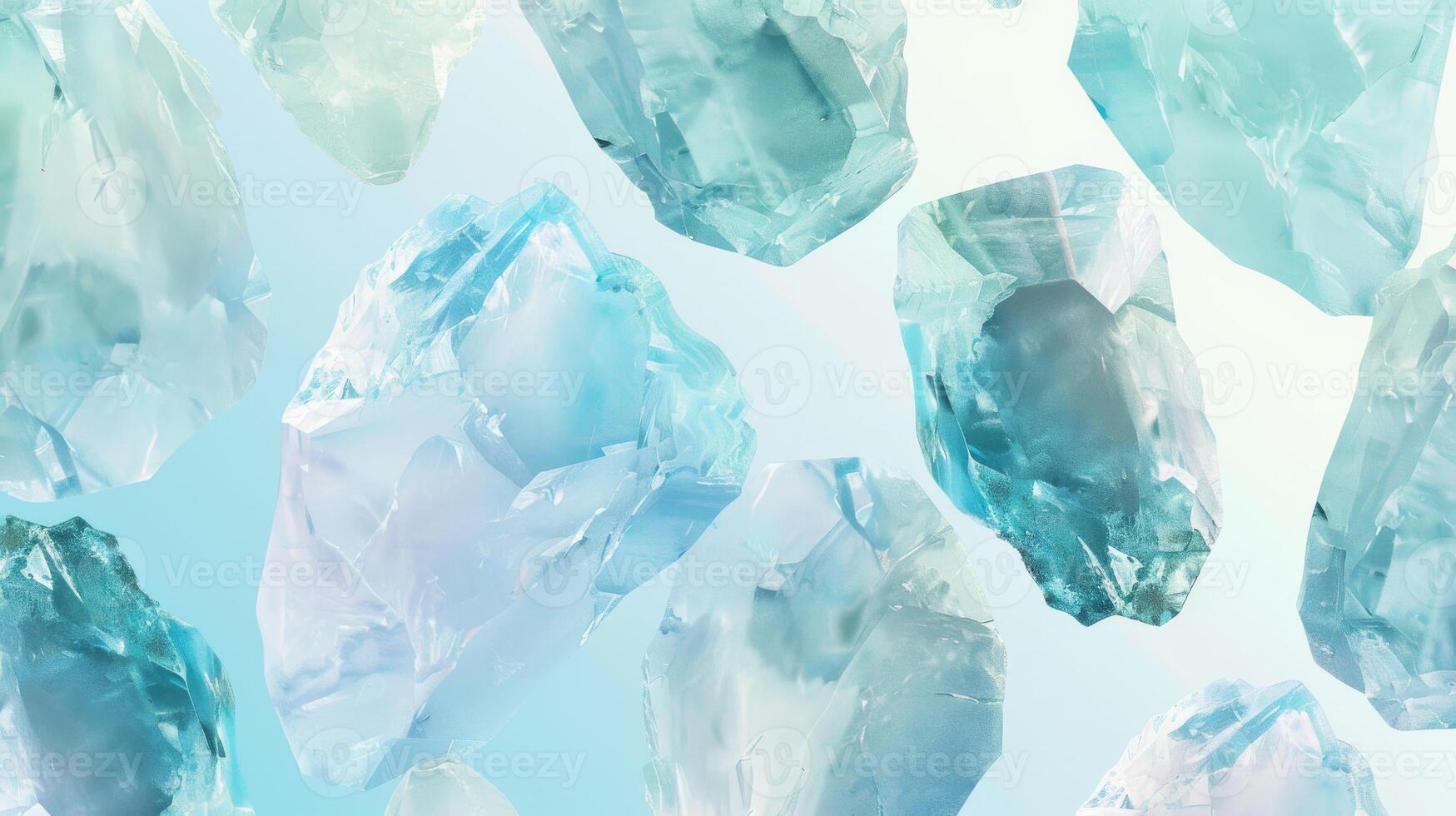 Abstract Pattern of Aquamarine Crystals, Ideal for Print, Card, Poster Design, and Backgrounds photo