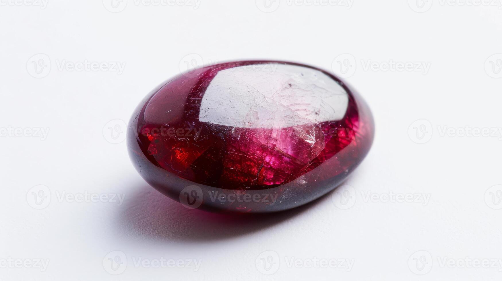Polished Rhodolite Gemstone CloseUp with Intricate Details for Jewelry Design and Collectors photo