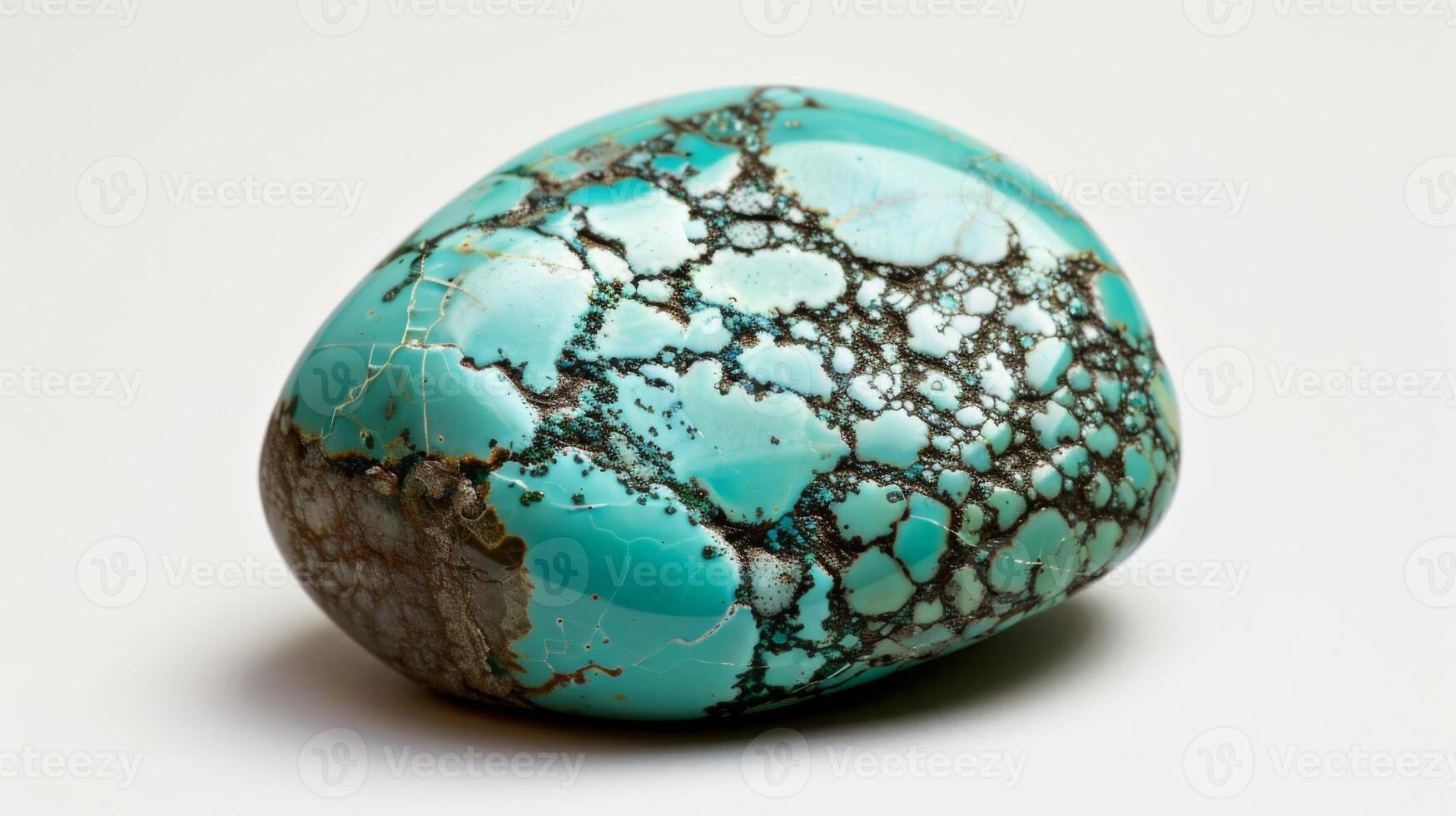 Polished Turquoise Gemstone CloseUp for Jewelry Design, Minerals, and Geological Study photo