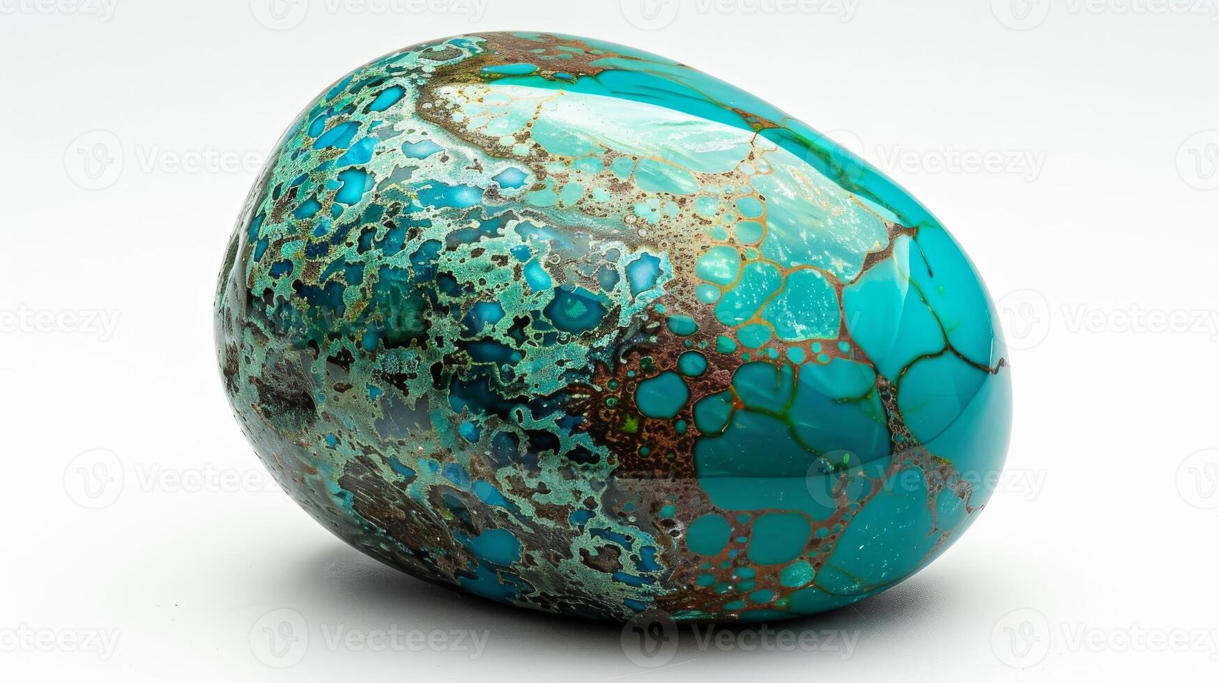 CloseUp Polish Chrysocolla Stone Texture for Print, Poster, Card Design, Geology Enthusiasts, and Mineral Enthusiasts photo
