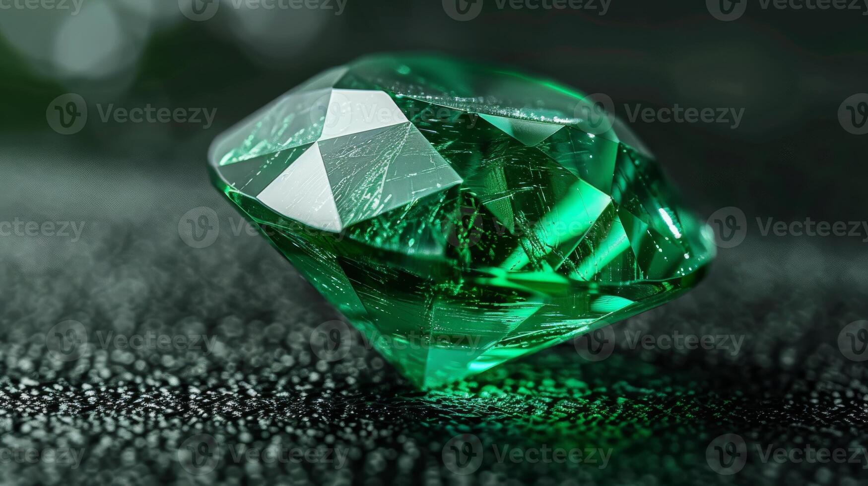 Polished Emerald CloseUp, Gemstone Photography, Perfect for Jewelry Design, Wallpapers, Posters, and Cards photo