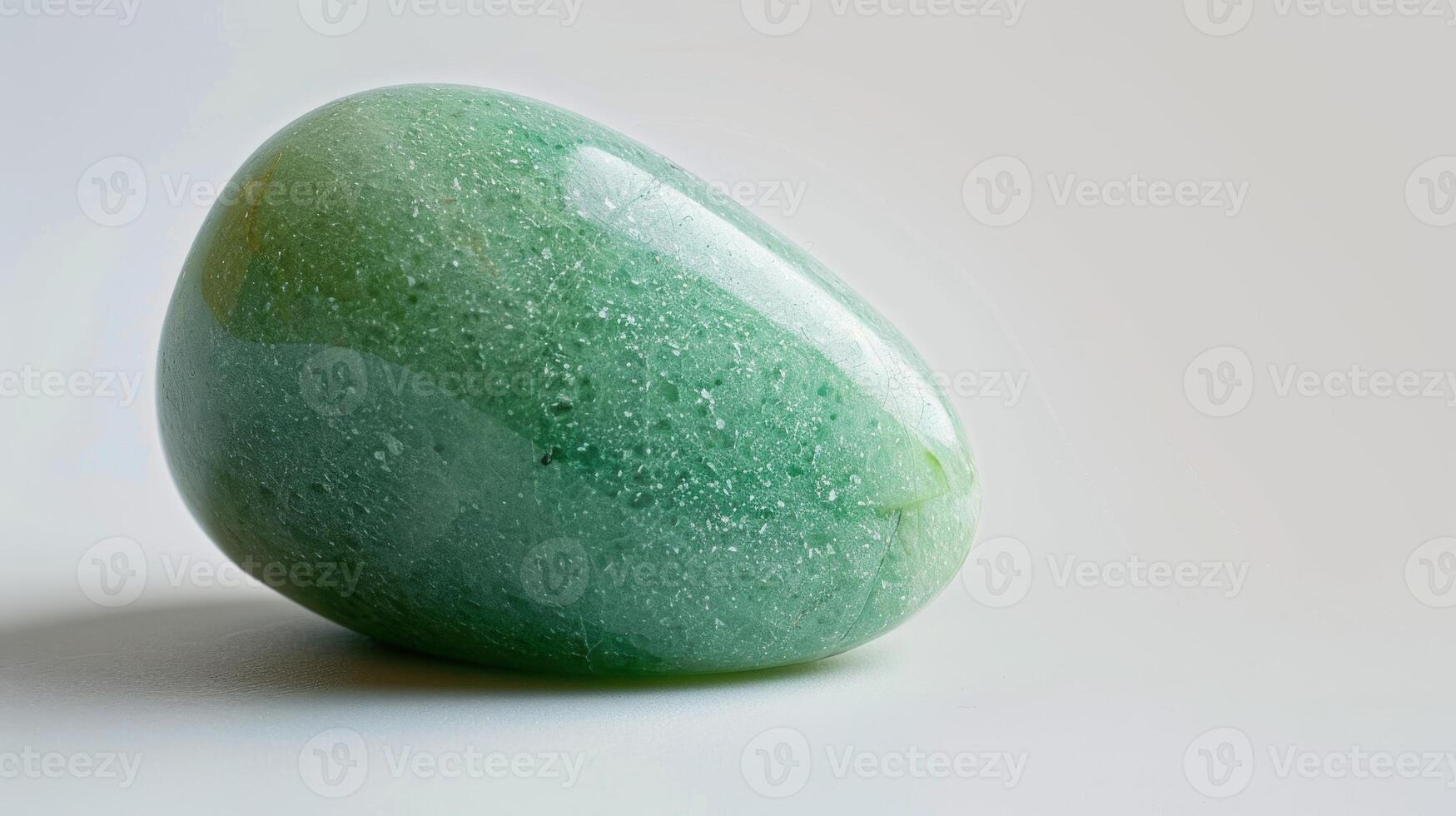 CloseUp of Polished Green Aventurine Stone for Gemstone Collection or Crystal Healing Design photo