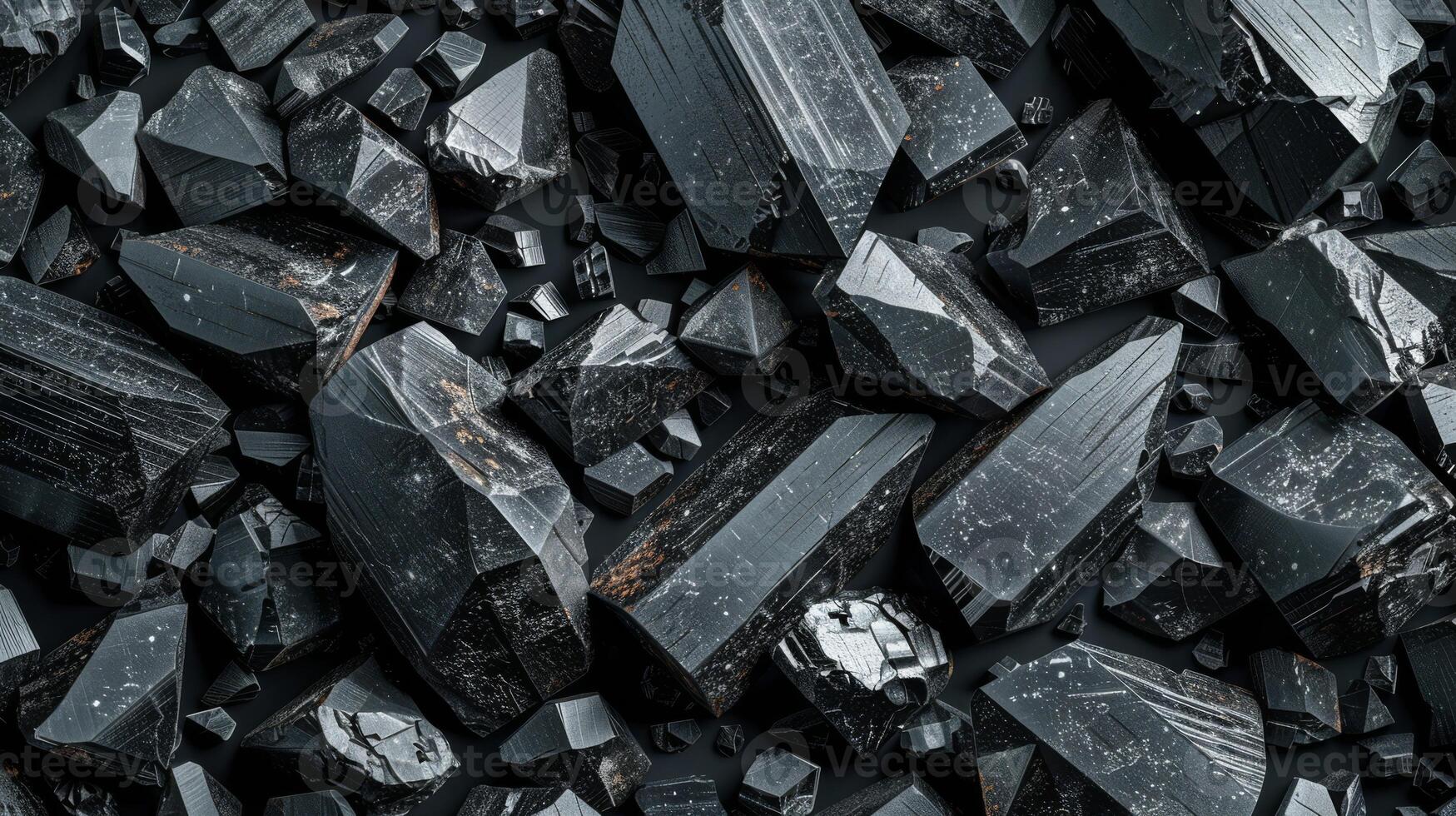 Black Tourmaline Crystal Pattern Background for Design Use in Posters and Cards photo