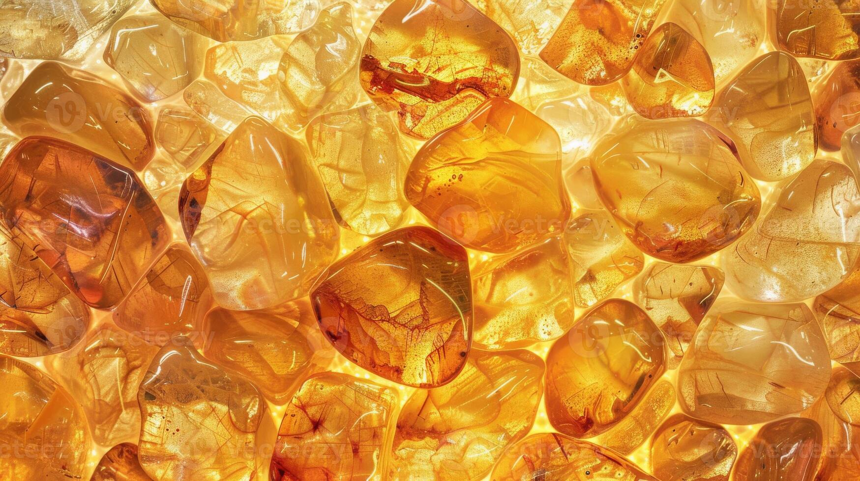 LightPenetrating Amber Stones Background Texture for Design, Print, Poster, NatureInspired Art photo