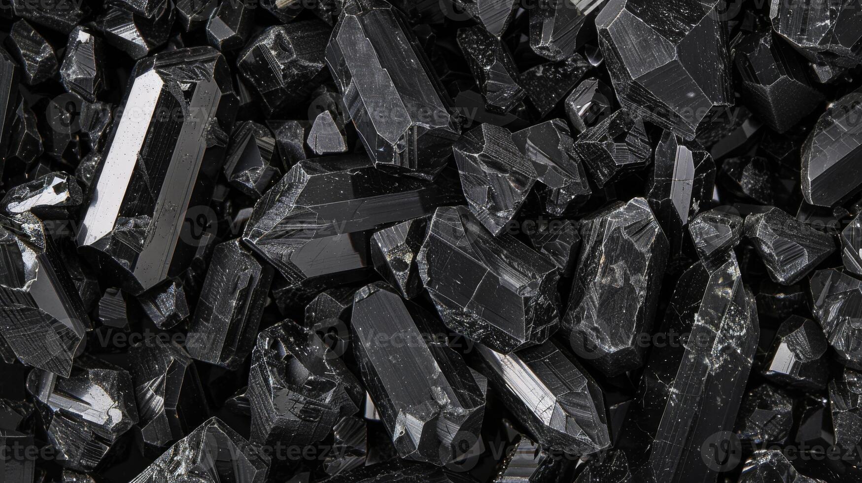 Black Tourmaline Pattern Background for Print Card Poster Gemstone Mineral Texture Design photo