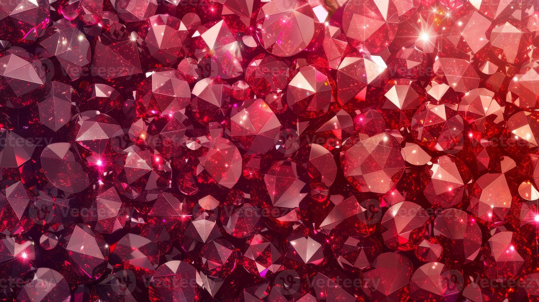 Sparkling Ruby Gemstone Background with Glittering Geometric Shapes for Design and Art Projects photo
