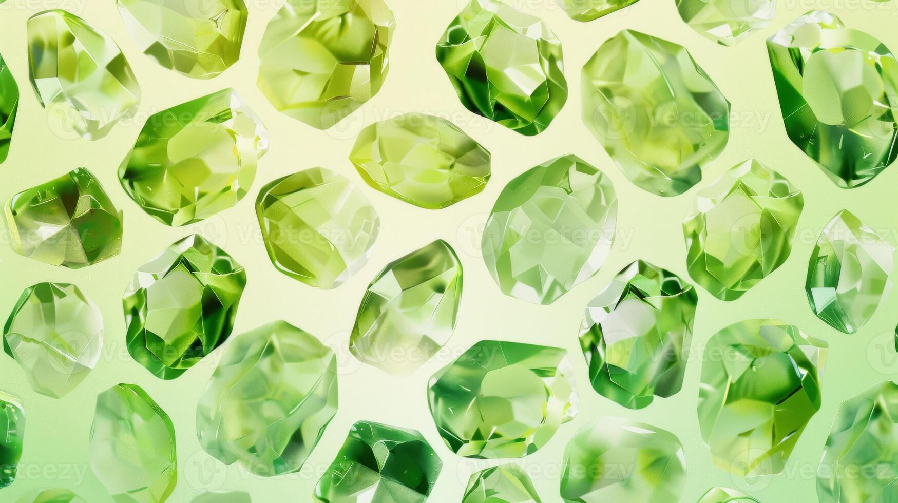 Green Gemstone Pattern Design for Print, Card, Poster, Decorative Background photo