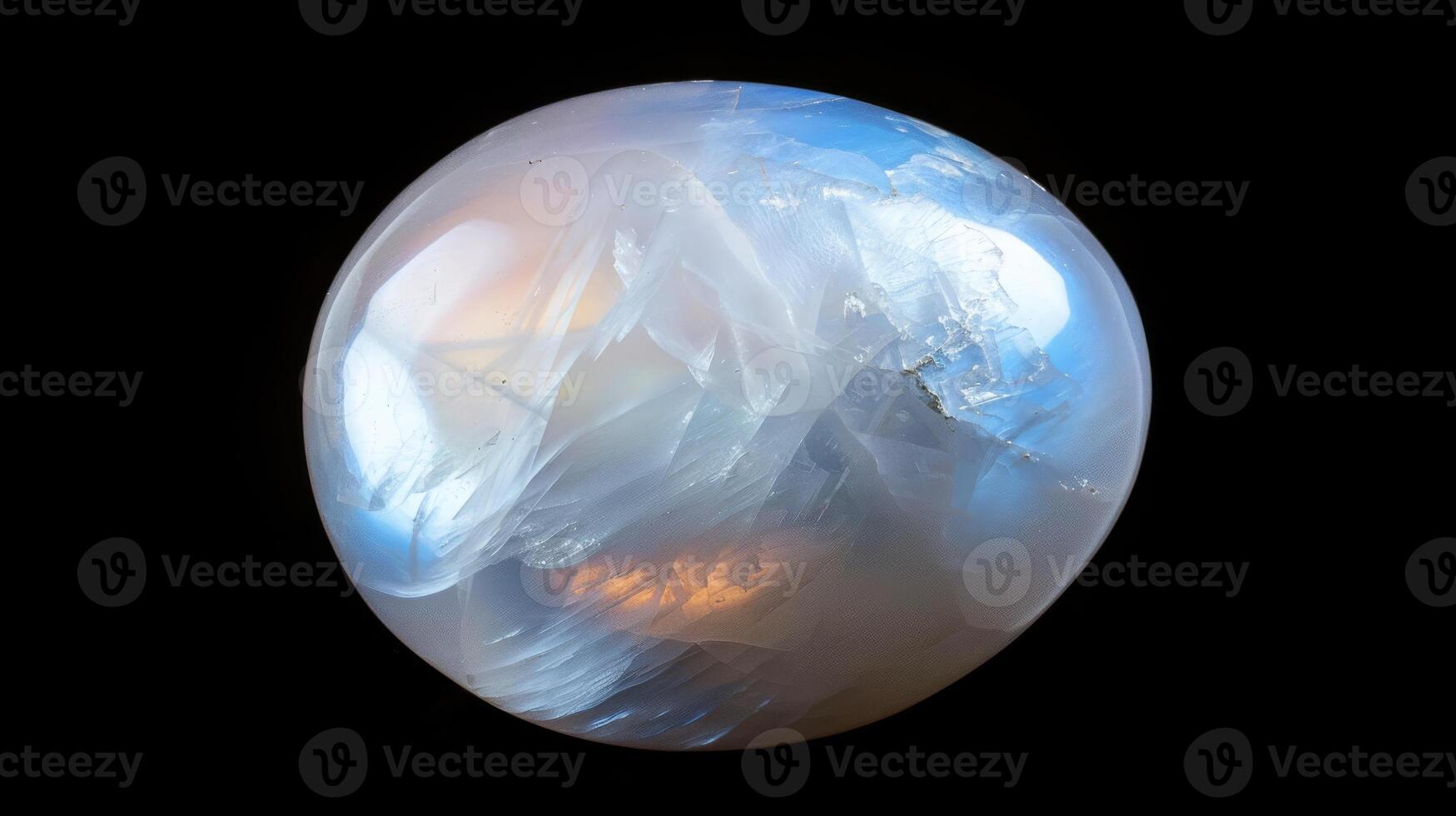 Polished Moonstone CloseUp, SemiPrecious Gemstone Sparkling, Natural Crystal for Jewelry Designs photo