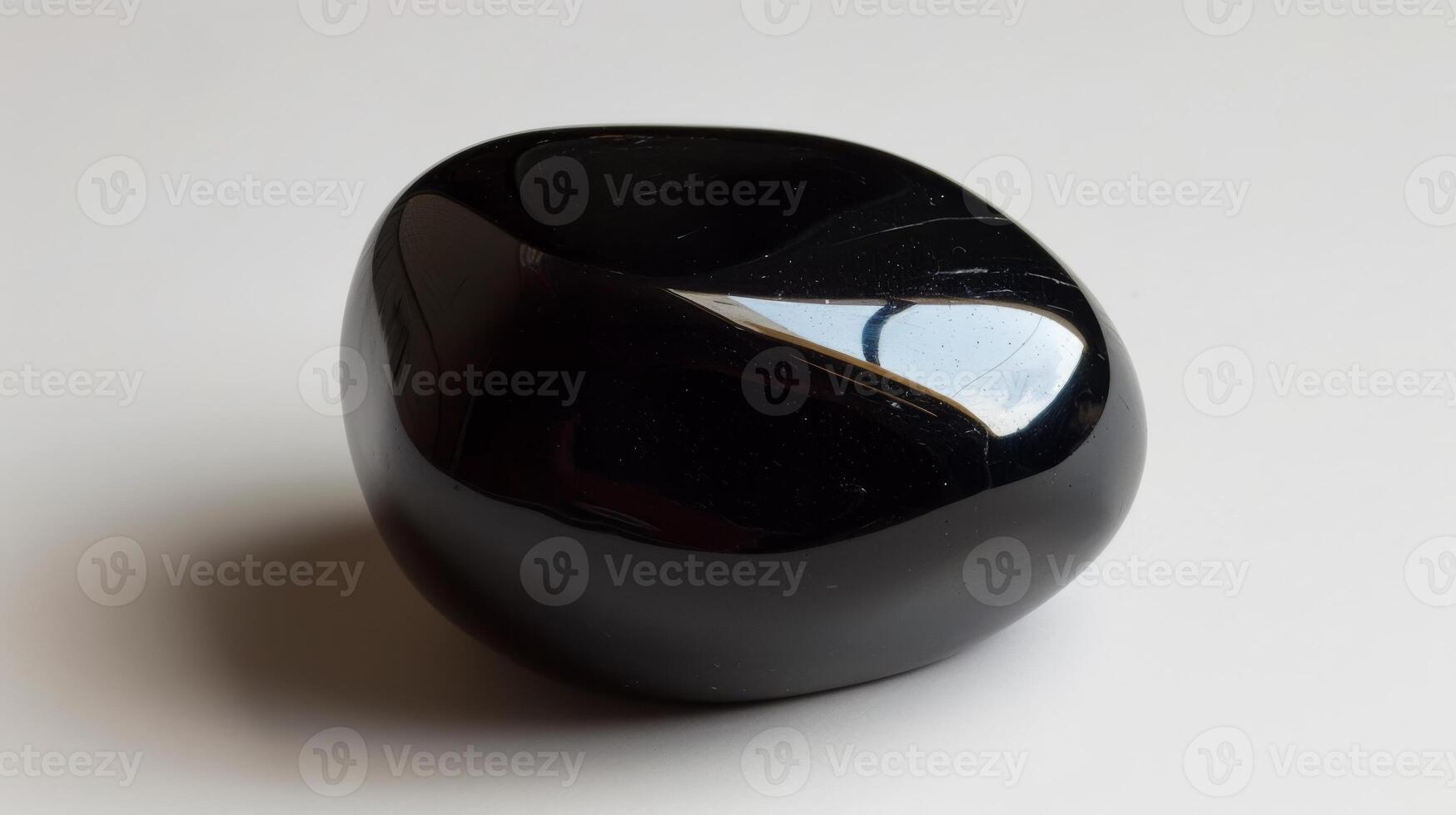 Polished Onyx Gemstone Close Up with Reflections Stock Photo for Jewelry Design and Natural Stone Display