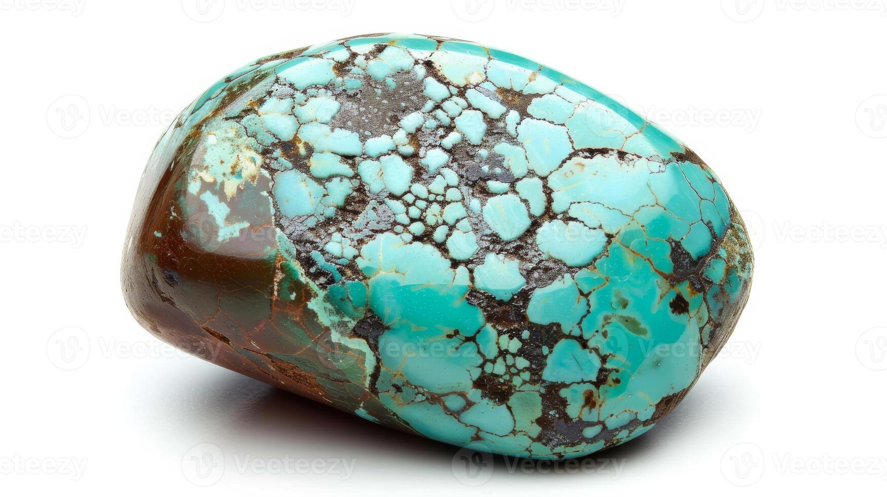Polished Turquoise Gemstone CloseUp, Natural Mineral Pattern for Design Use photo