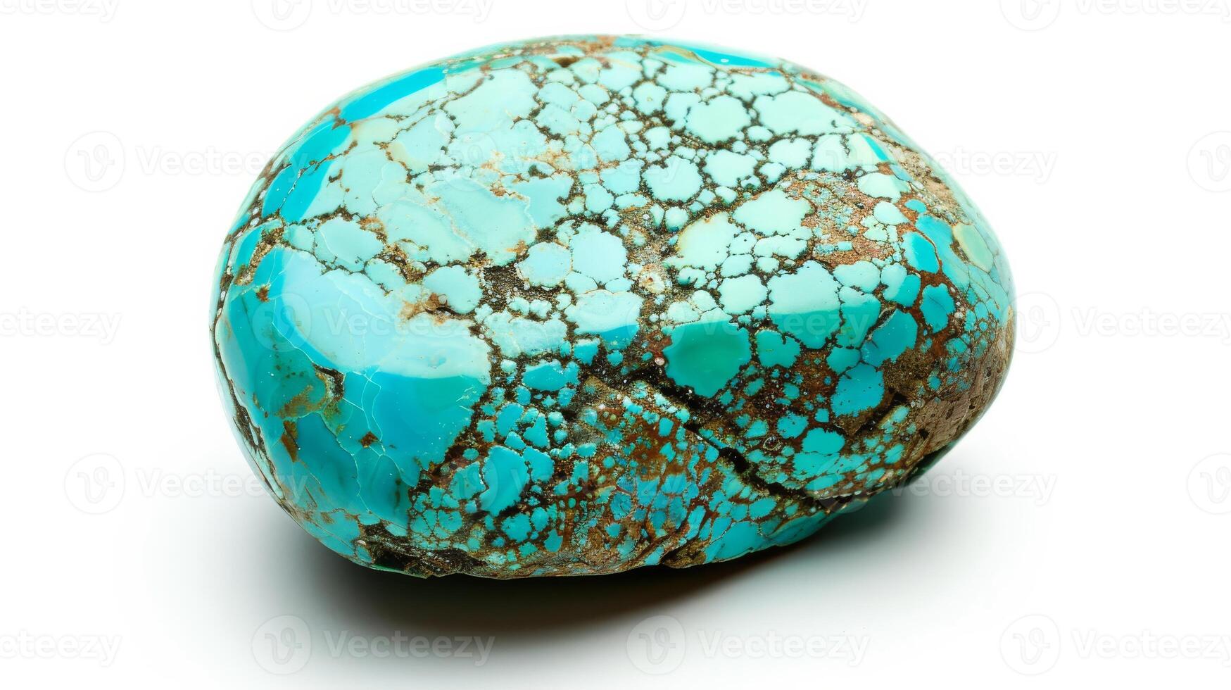 Polished Turquoise Gemstone Macro Close Up for Jewelry Design and Collectors photo