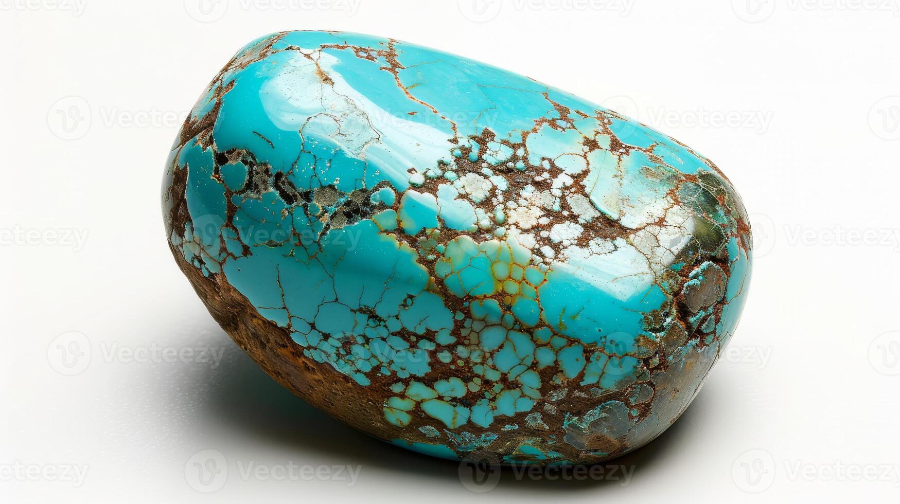 Polished Turquoise Gemstone Stone Surface CloseUp for Jewelry Design and Mineral Collection photo