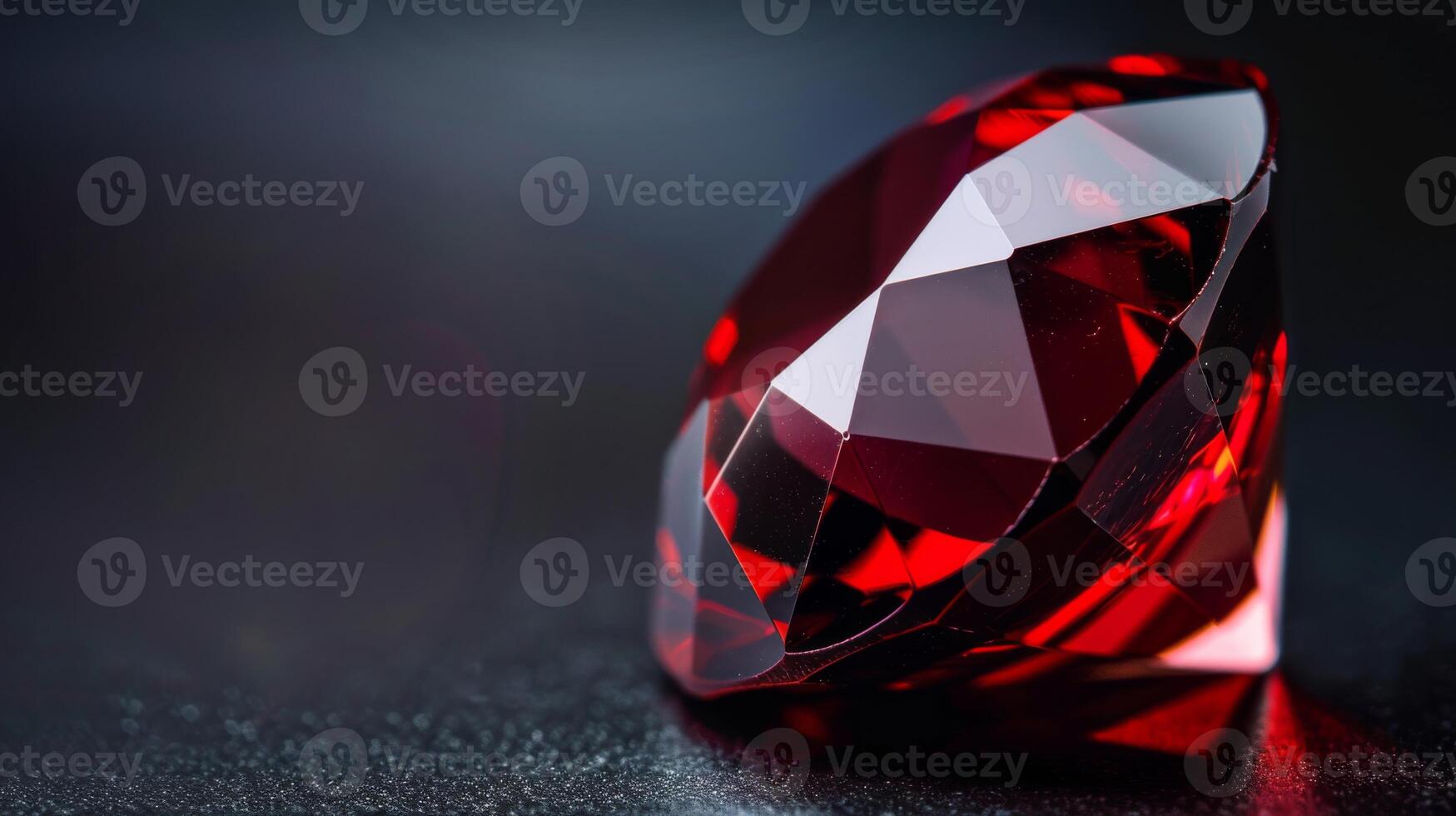 Polished Garnet Gemstone Macro CloseUp. Luxury Jewelry Design. HighQuality Crystal Stone. photo