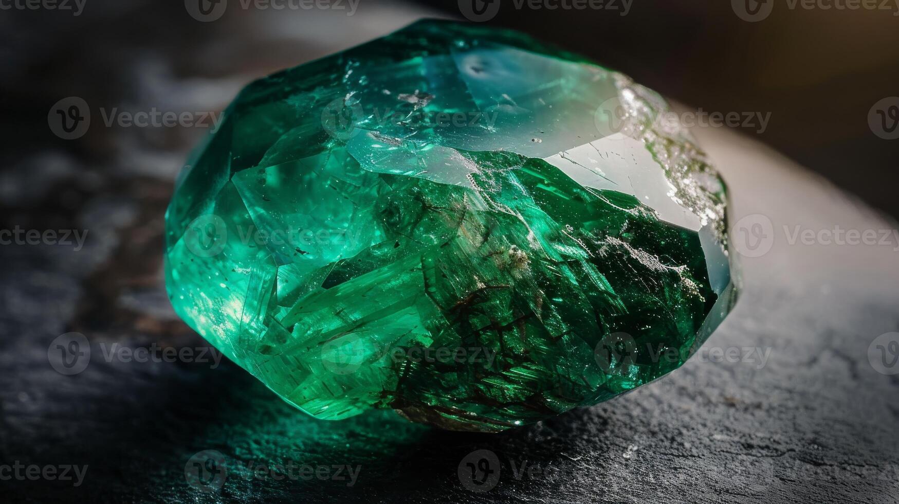 Polished Emerald CloseUp, Stunning Green Gemstone for Jewelry Design, HighResolution photo