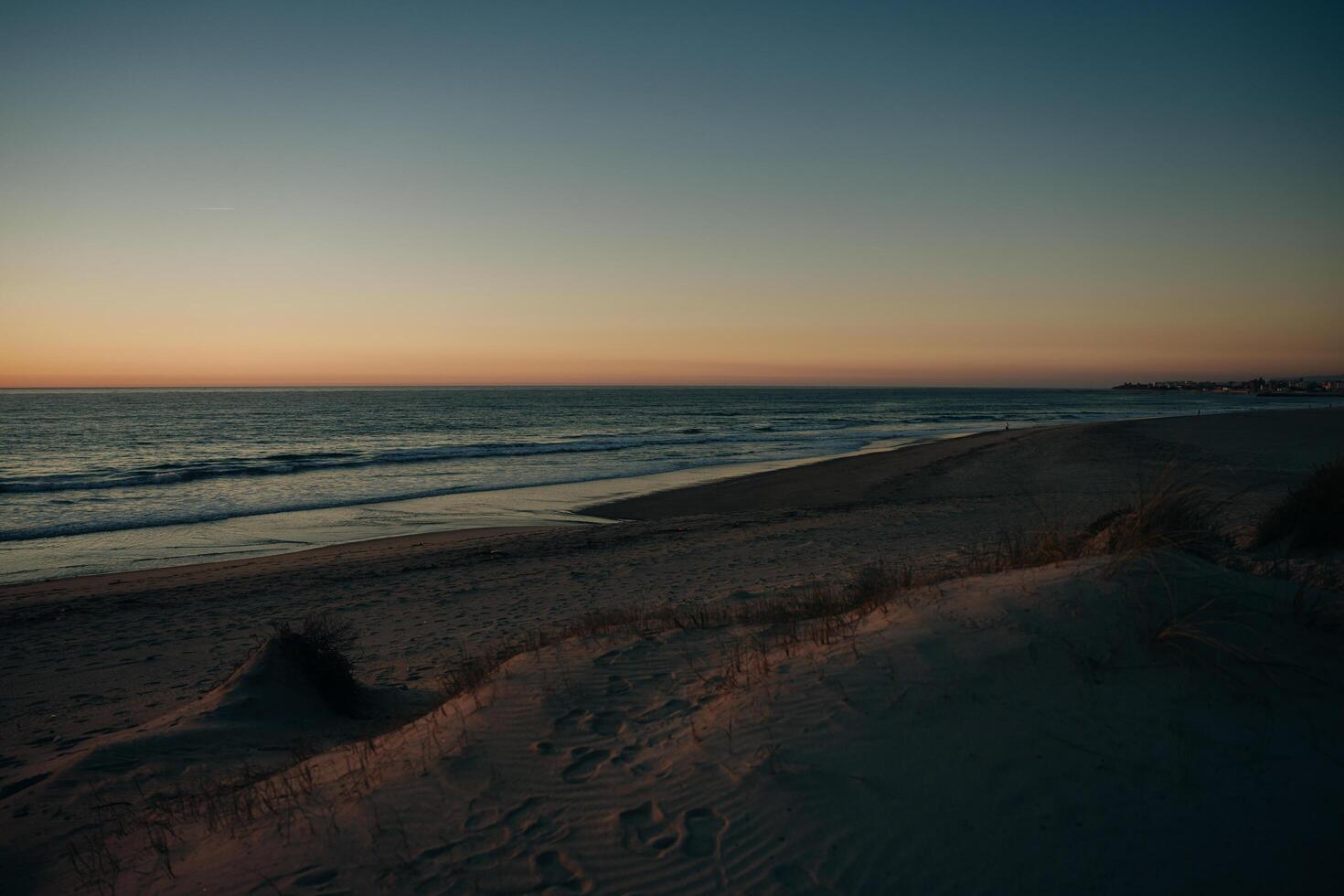pilgrimage way at the sunset, Camino Portuguese, Portugal photo