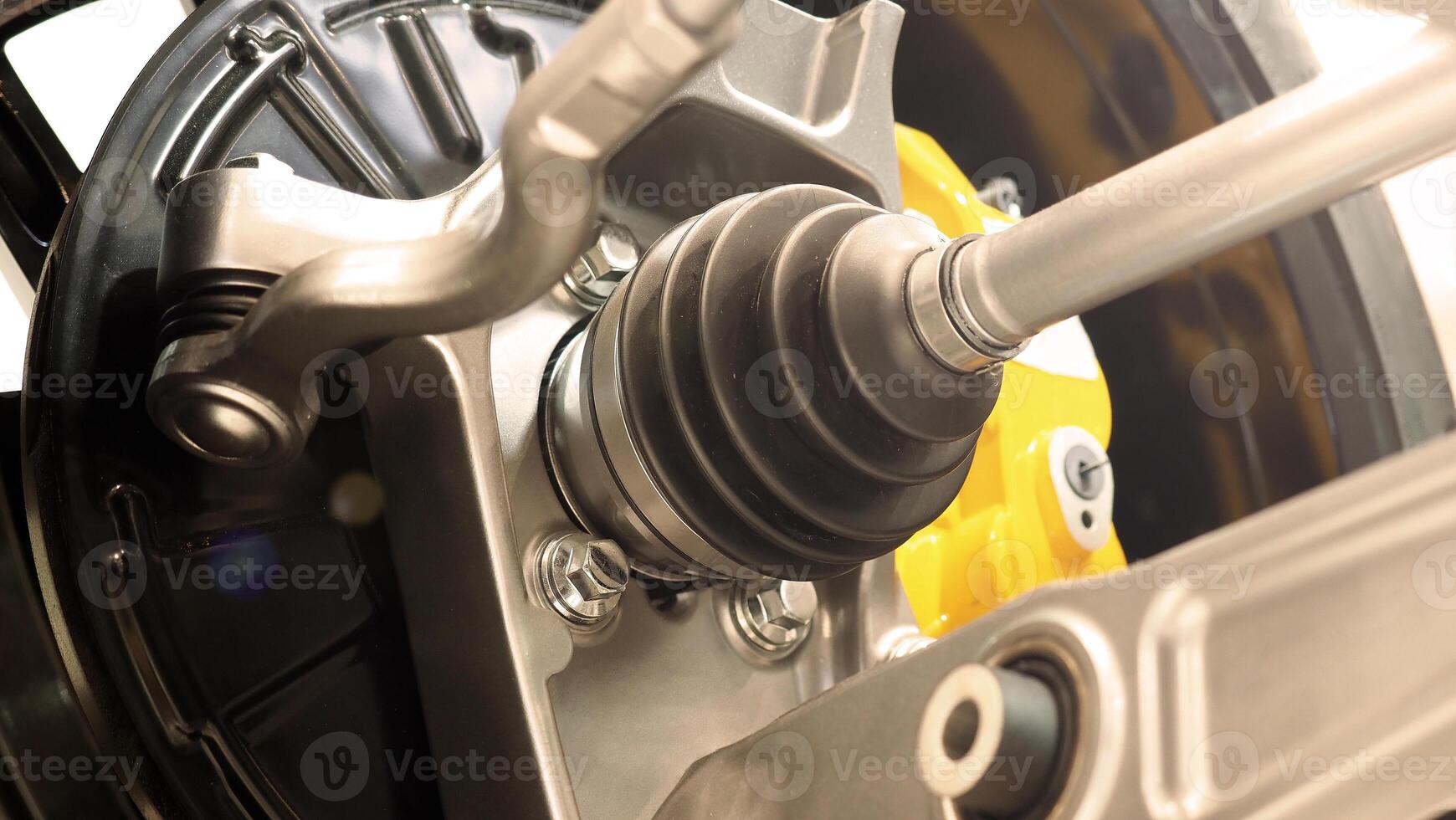 Car suspension. Technical images of structure of car spare parts. photo