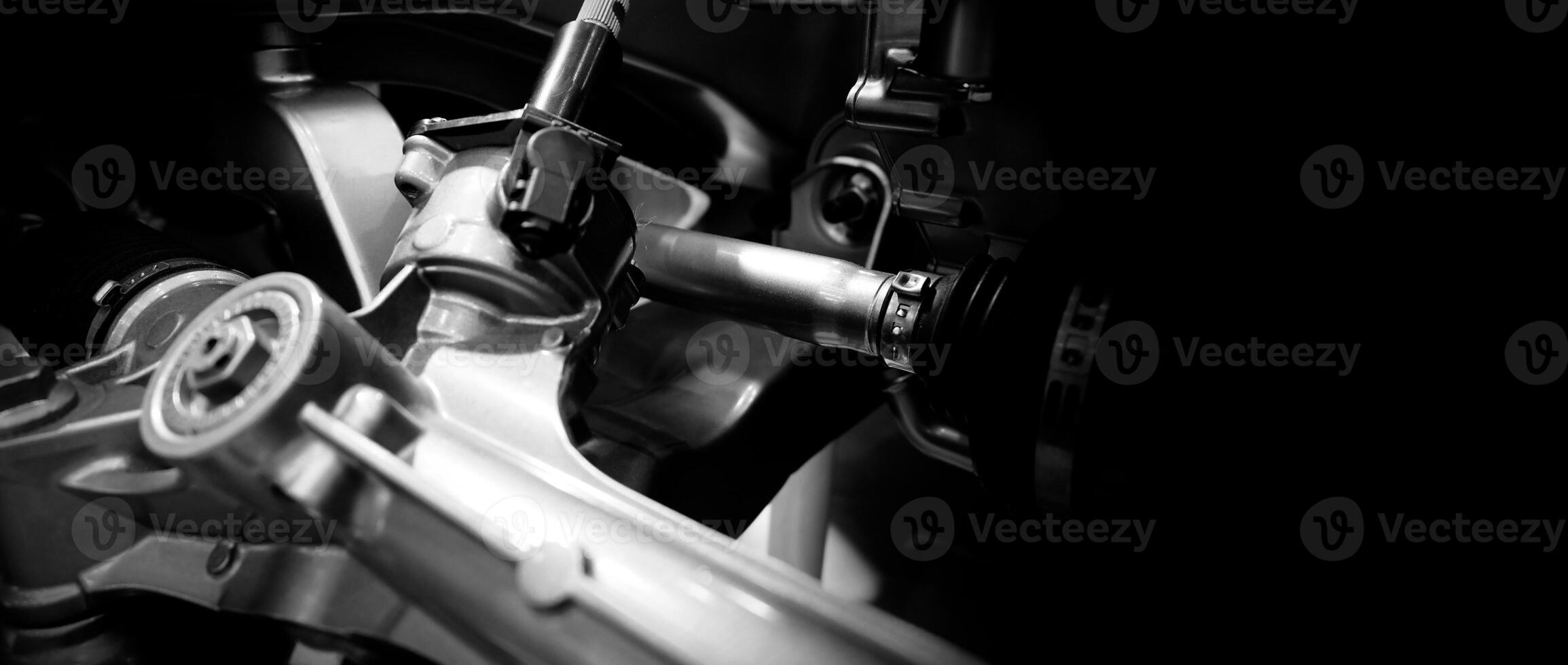 Car suspension. Technical images of structure of car spare parts. photo