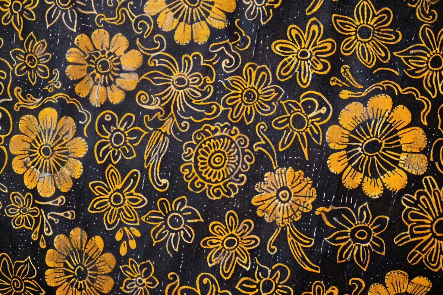 A batik texture background features intricate, hand-dyed patterns with a distinctive wax-resist design photo
