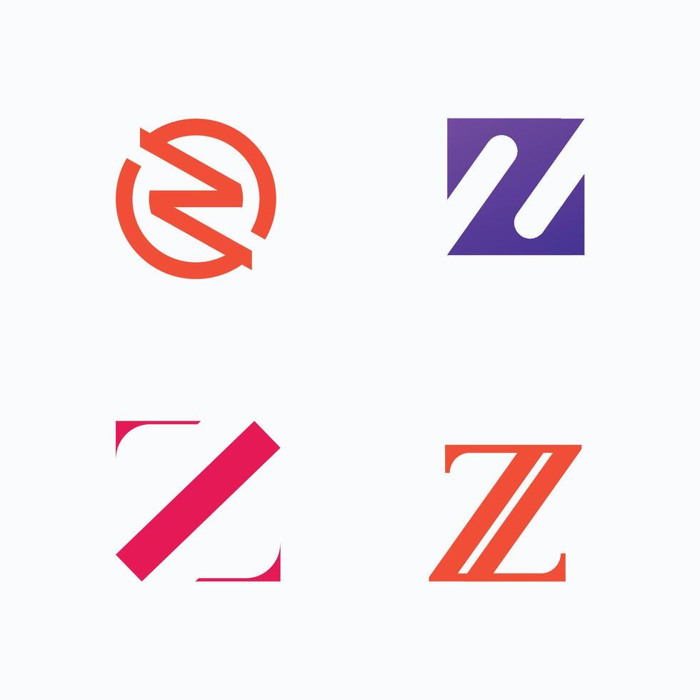 Letter Z logo design template elements vector