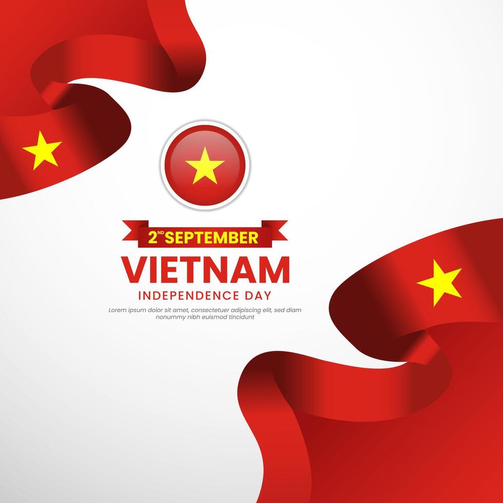 Vietnam independence day background for national celebration on September 2nd. vector