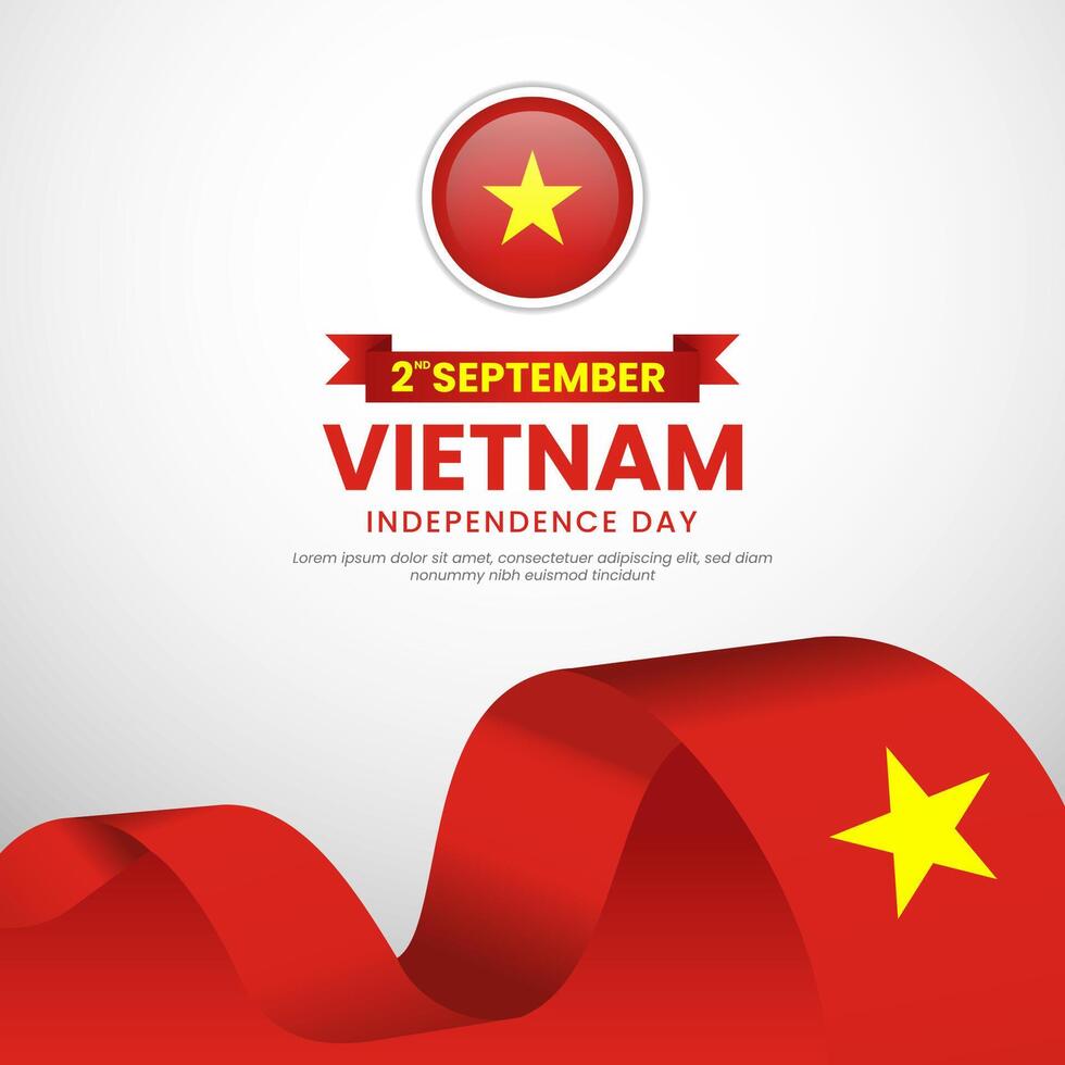 Vietnam independence day background for national celebration on September 2nd. vector