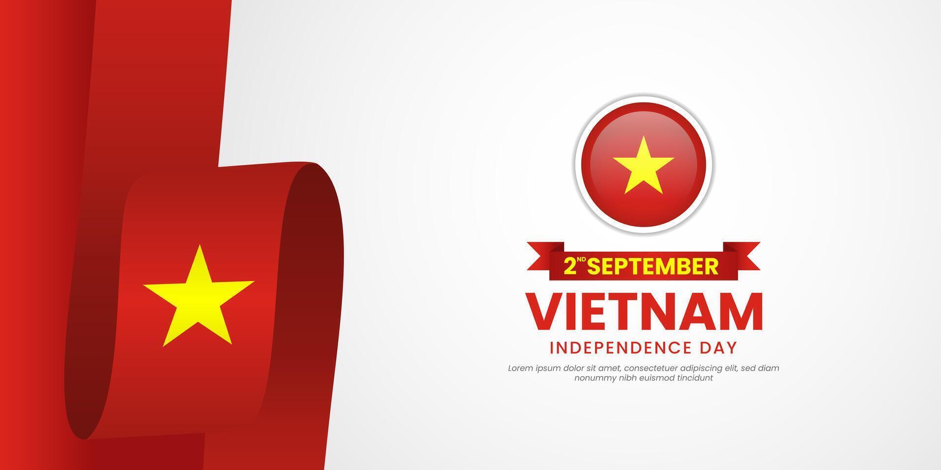 Vietnam independence day illustration design vector