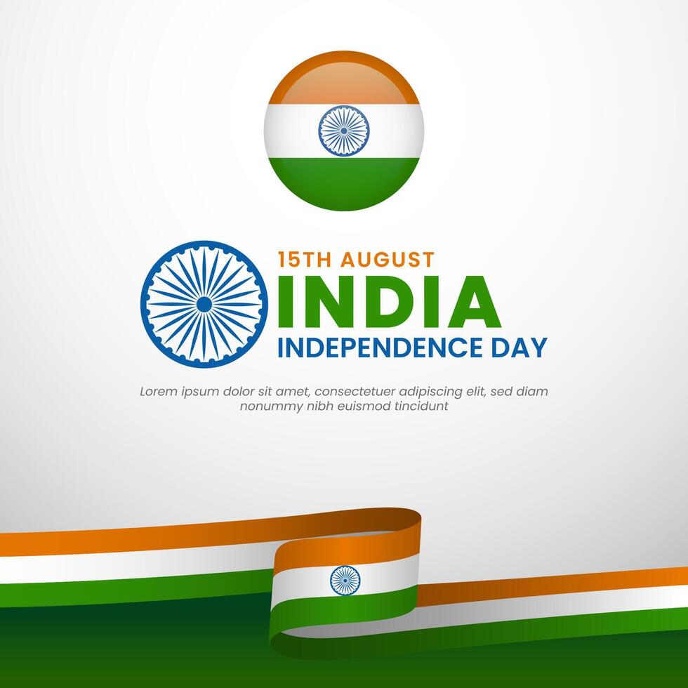 happy independence day india.15th August background illustration design vector