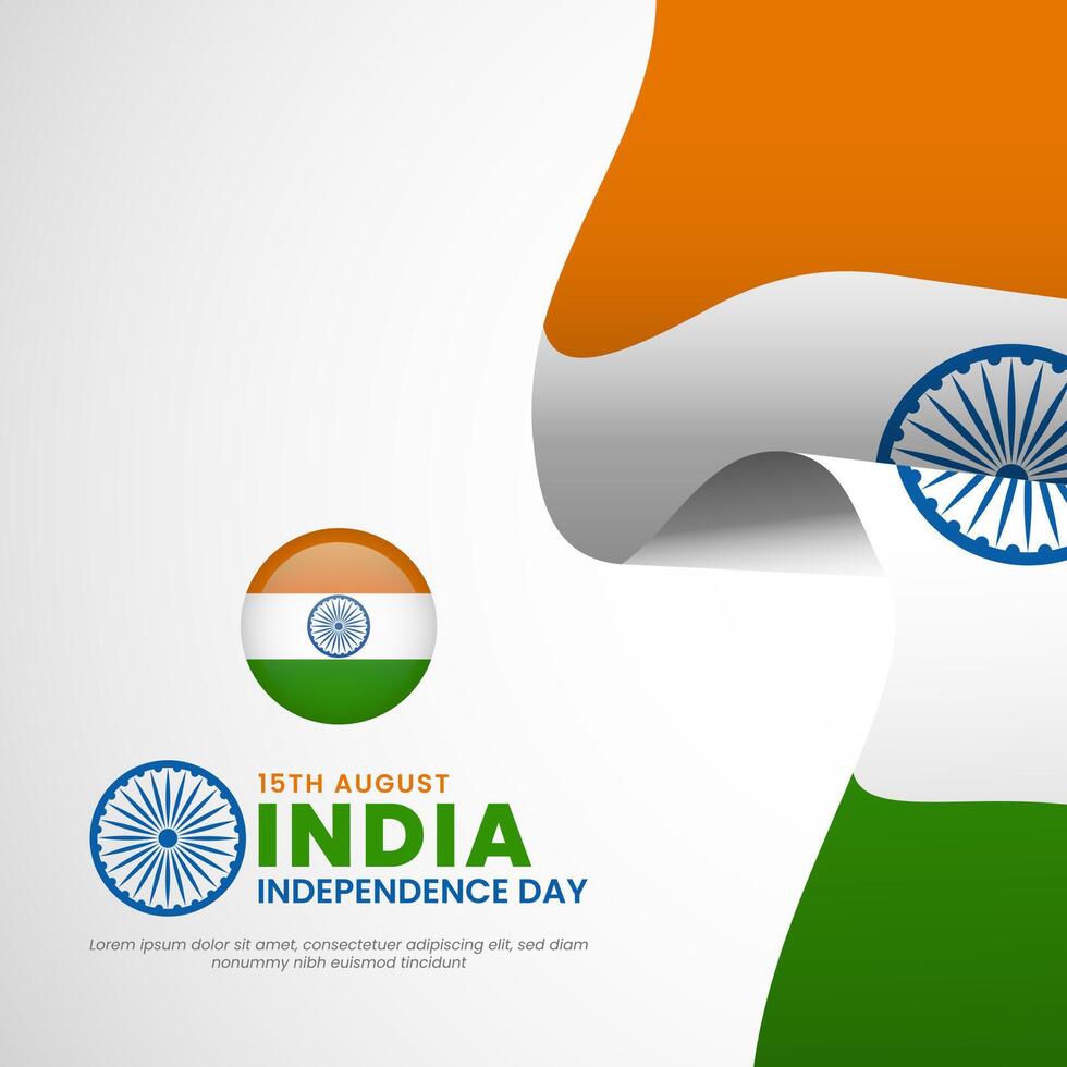 happy independence day india.15th August background illustration design vector