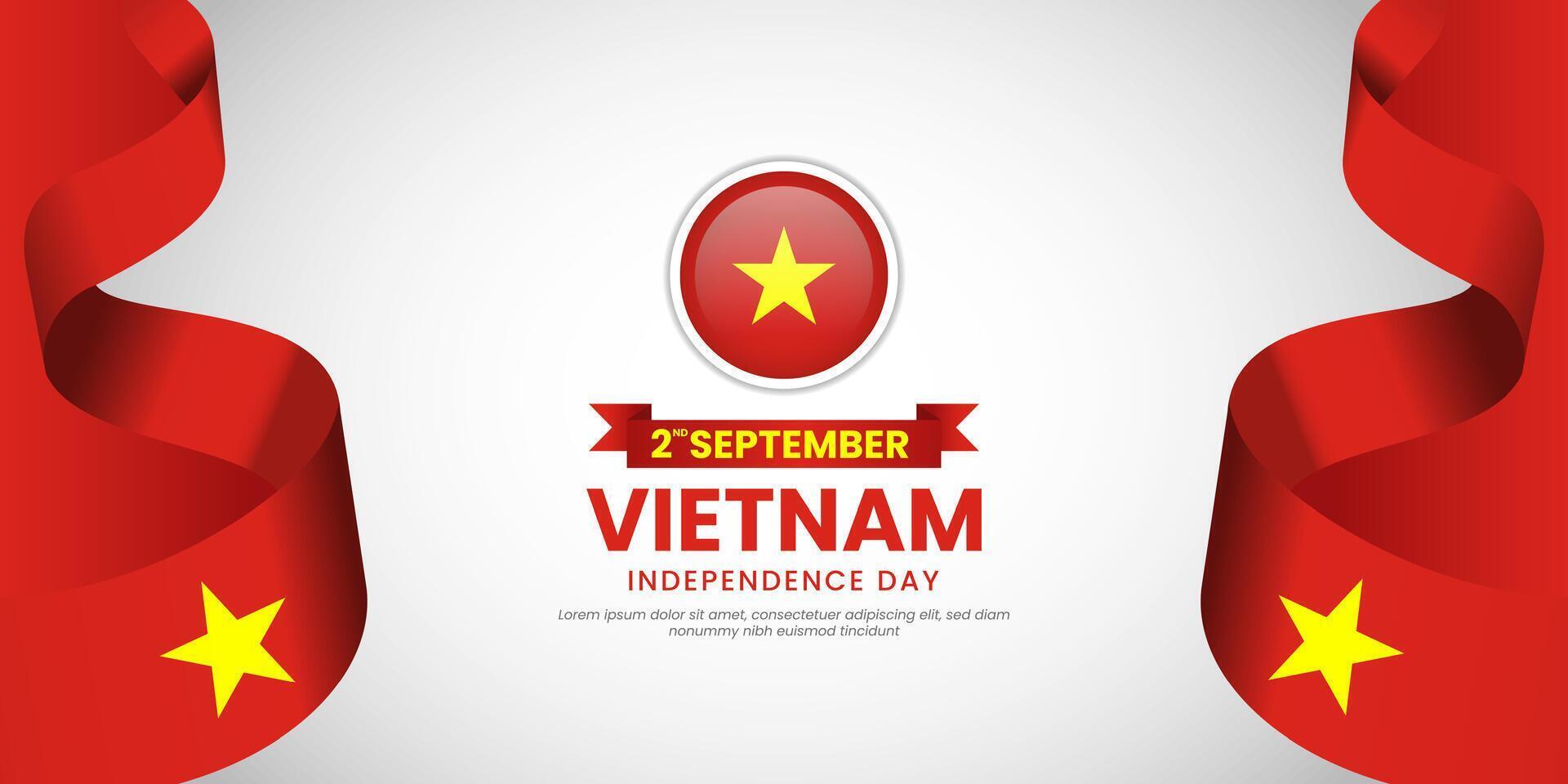 Vietnam independence day illustration design vector
