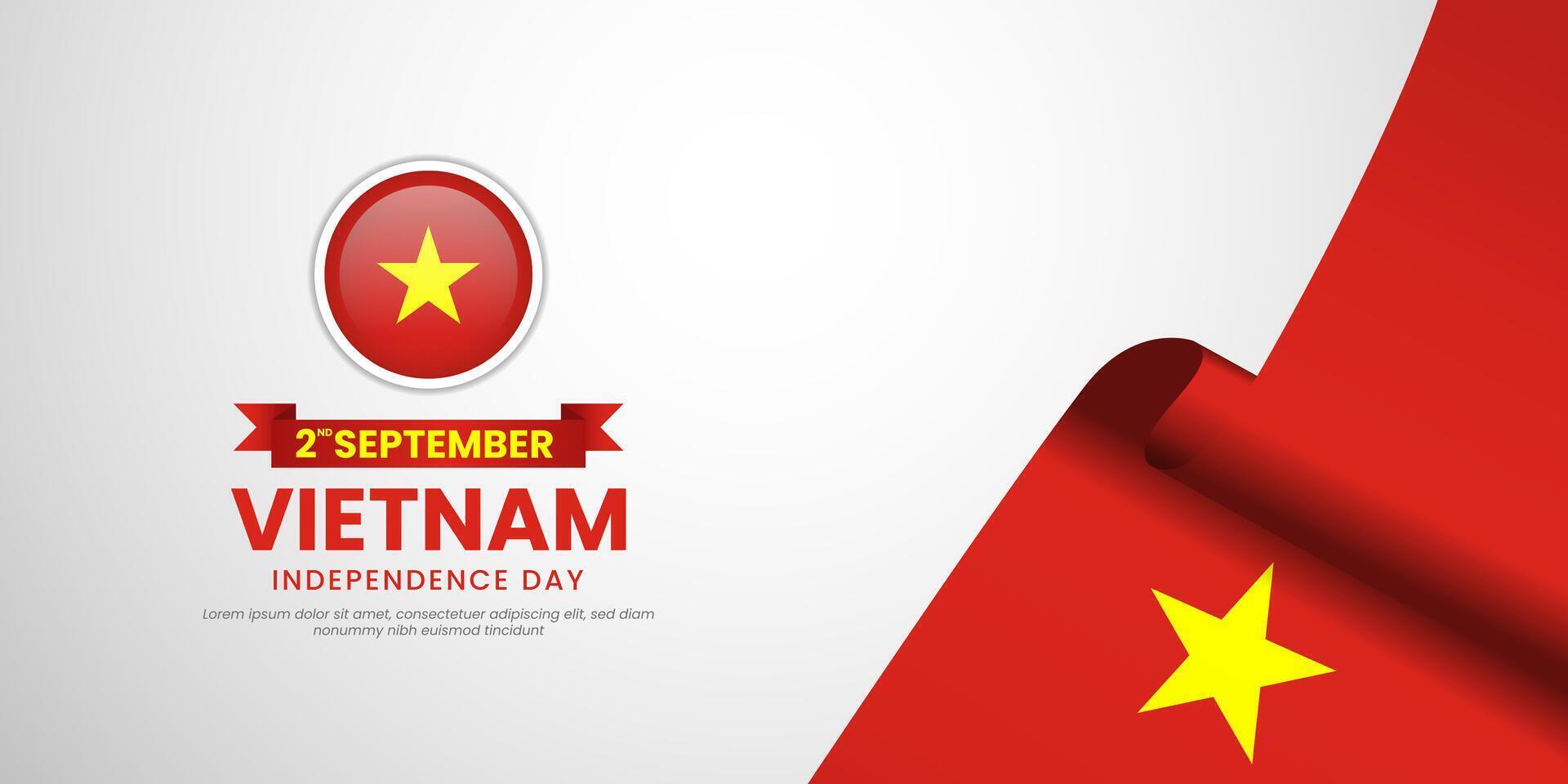 Vietnam independence day illustration design vector