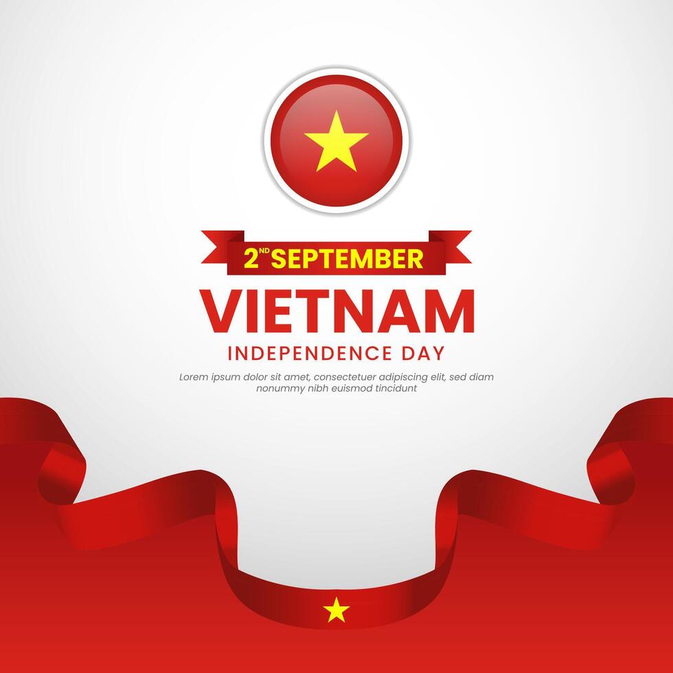 Vietnam independence day background for national celebration on September 2nd. vector