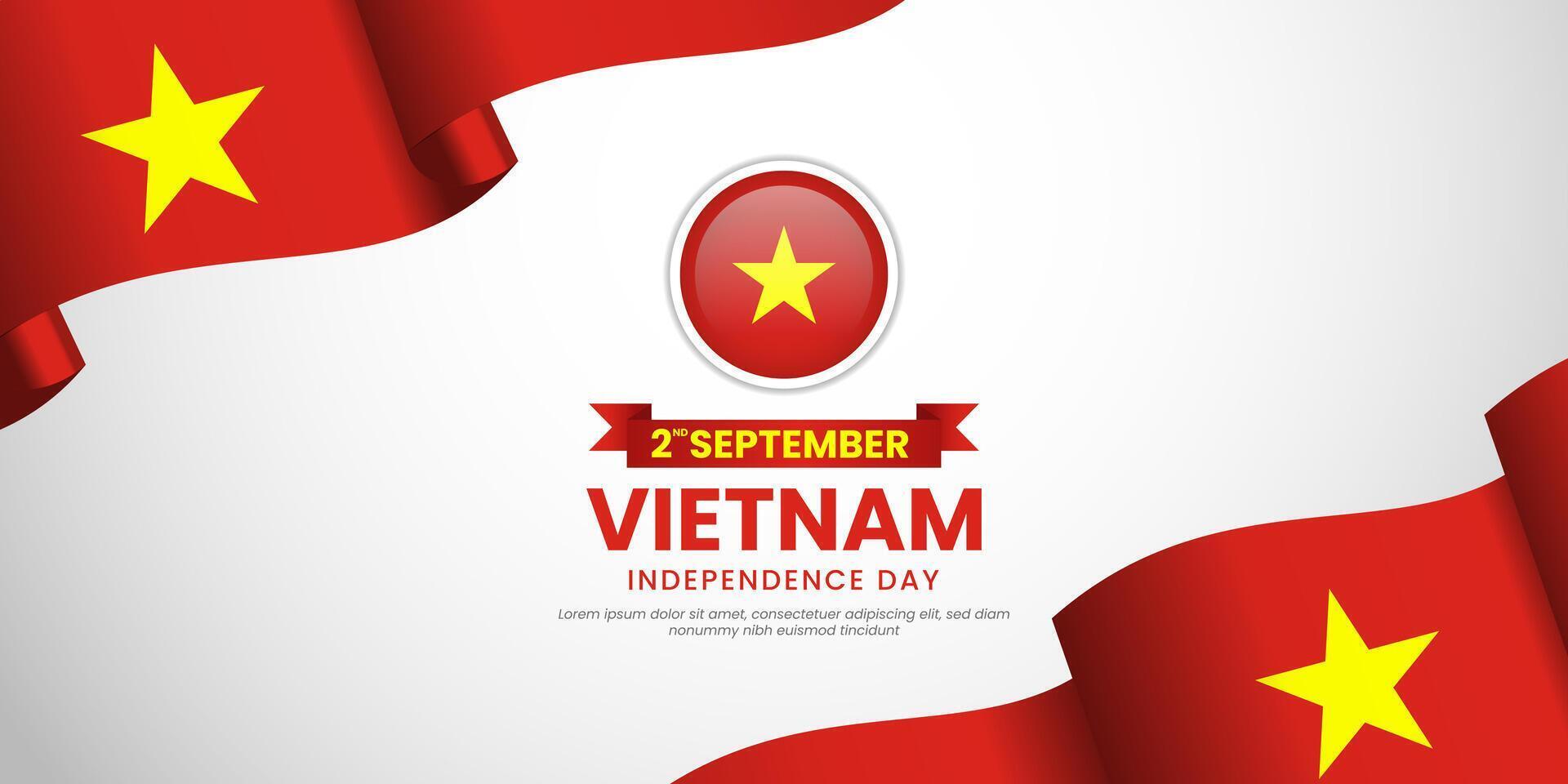 Vietnam independence day illustration design vector