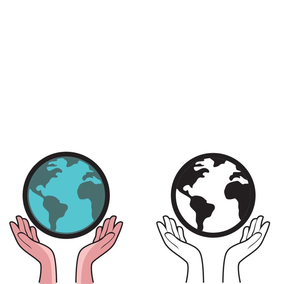 earth logo or icon vector